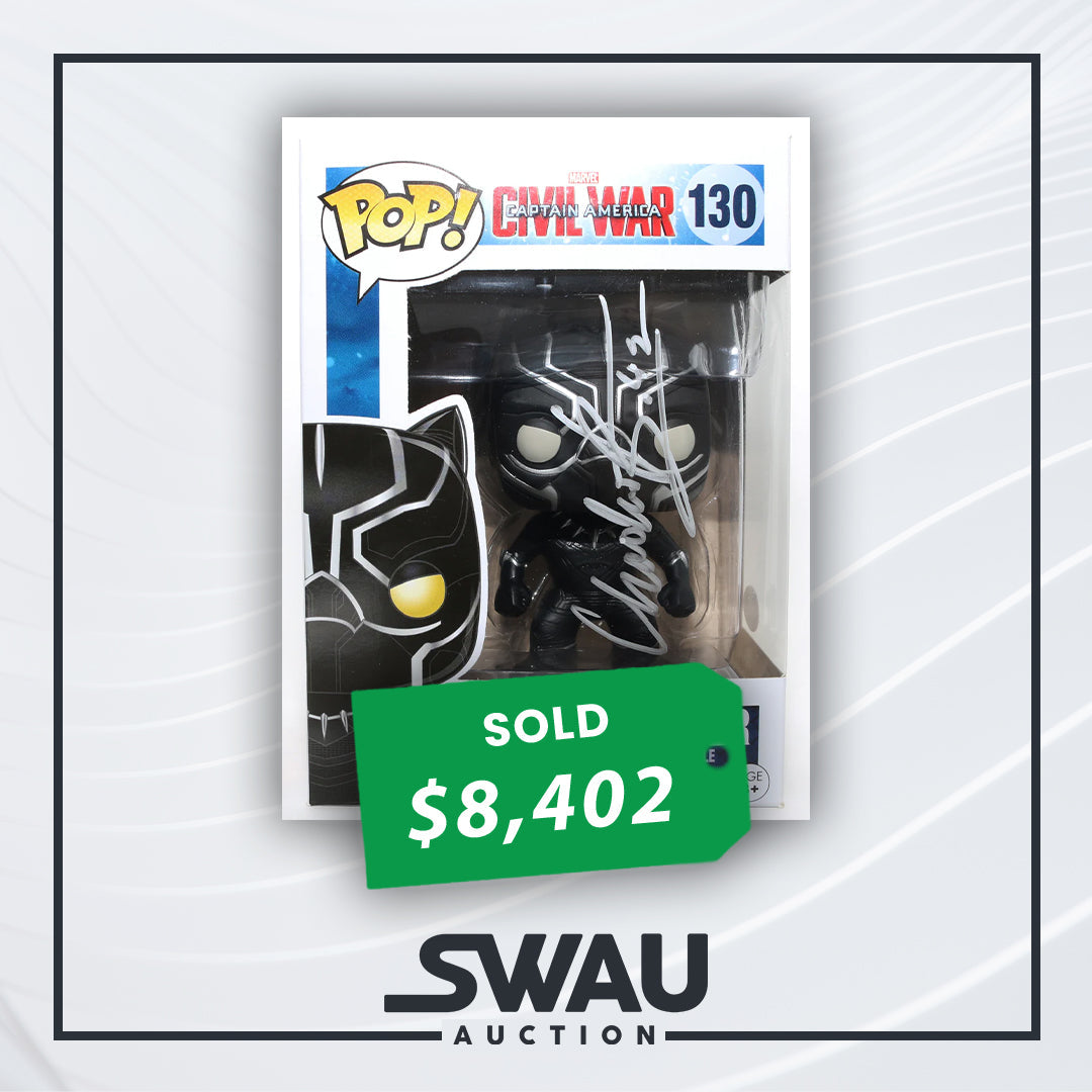 SWAU Sets New Record with Chadwick Boseman Signed Funko POP!