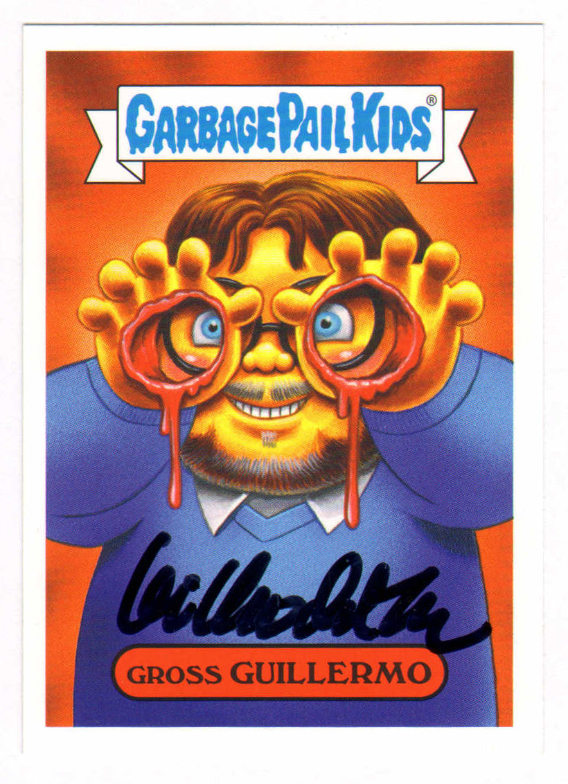 
                  
                    Guillermo del Toro Director of Cronos, Blade II, Pan's Labyrinth, & Frankenstein Signed Topps Garbage Pail Kids Trading Card #8b/15
                  
                