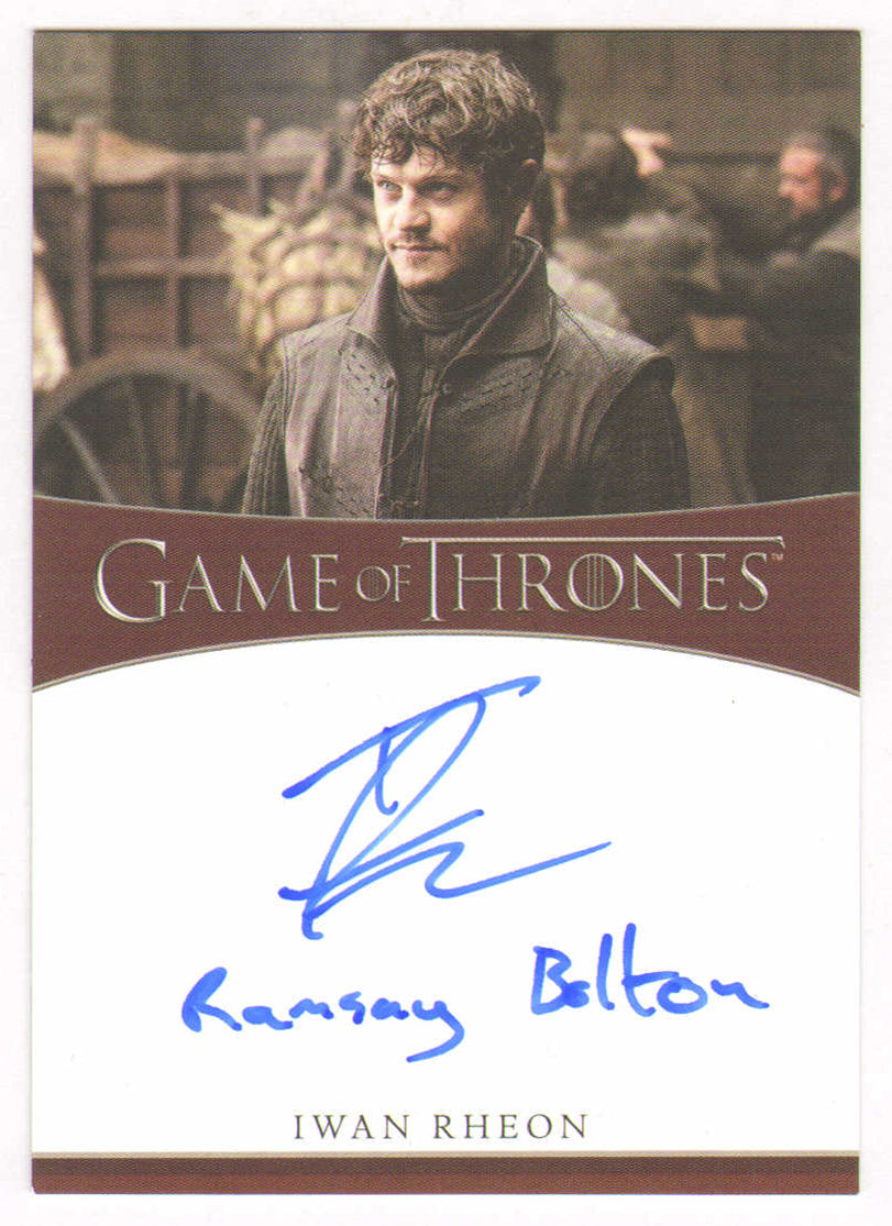 
                  
                    Iwan Rheon as Ramsay Bolton in Game of Thrones Signed Rittenhouse Trading Card with Character Name
                  
                