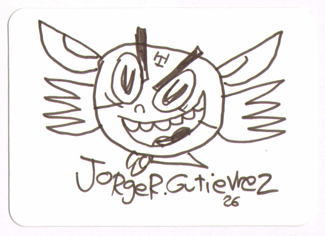 
                  
                    Jorge R. Gutierrez Creator of el Tigre: The Adventures of Manny Rivera Signed Original Art Drawing Card
                  
                