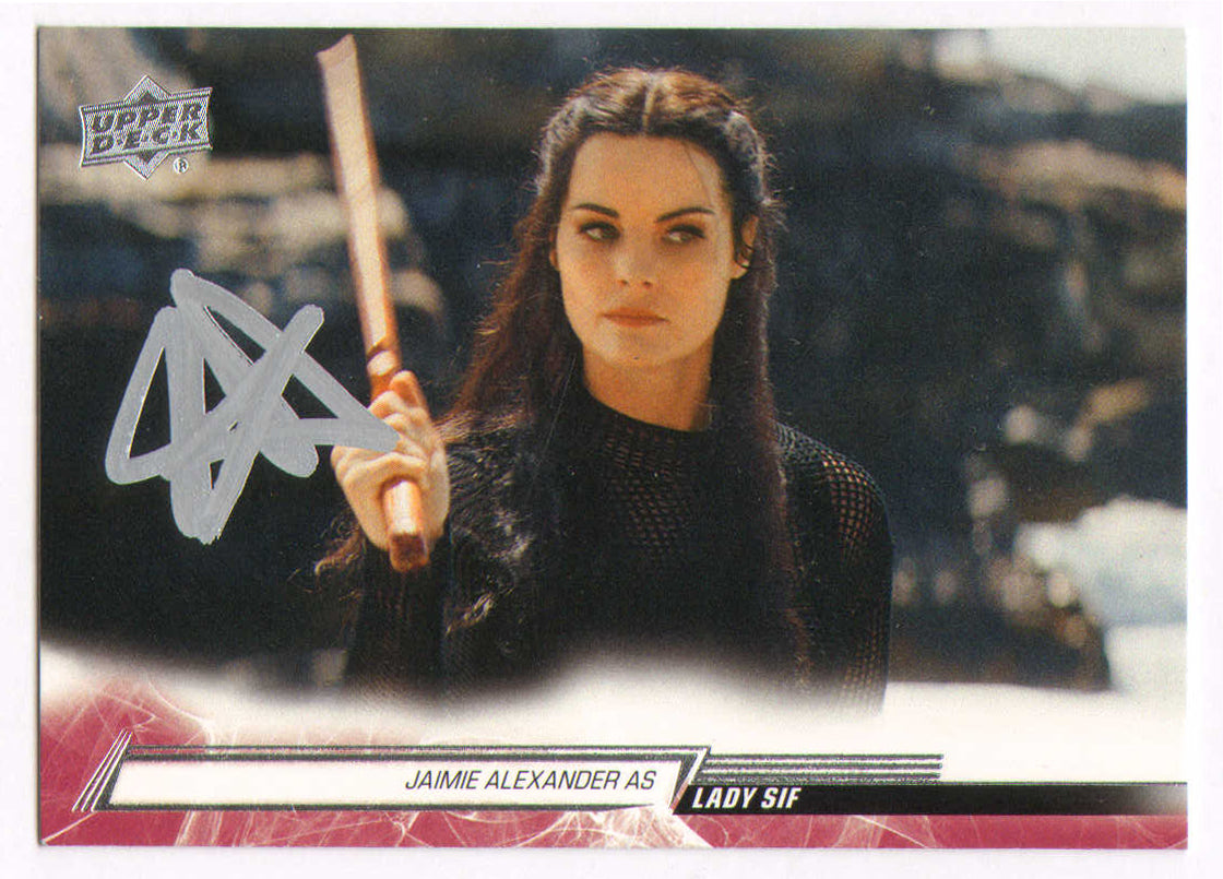 
                  
                    Jaimie Alexander as Lady Sif from Thor Signed Upper Deck Trading Card #207
                  
                