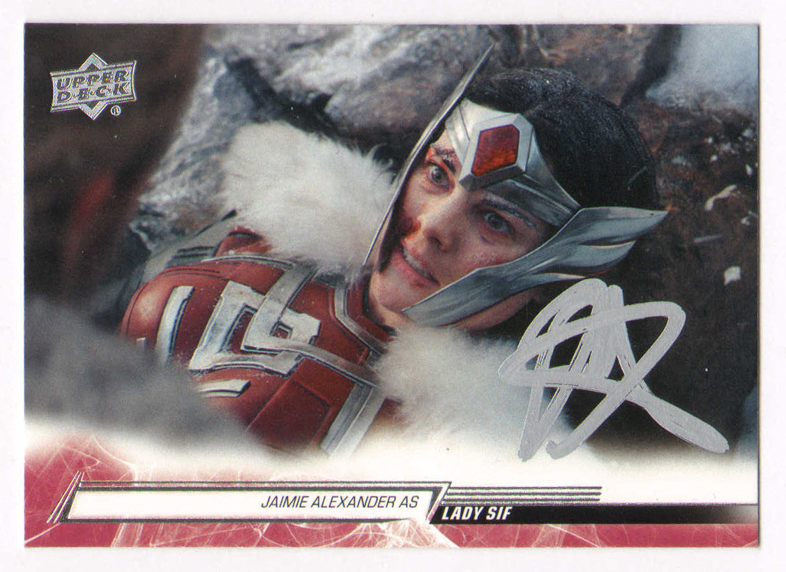 
                  
                    Jaimie Alexander as Lady Sif from Thor Signed Upper Deck Trading Card #194
                  
                