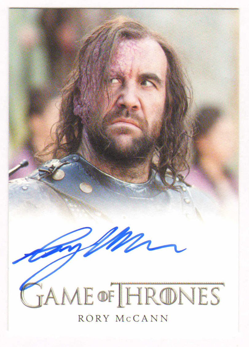 
                  
                    Rory McCann as Sandor Cleagane in Game of Thrones Signed Rittenhouse Trading Card
                  
                
