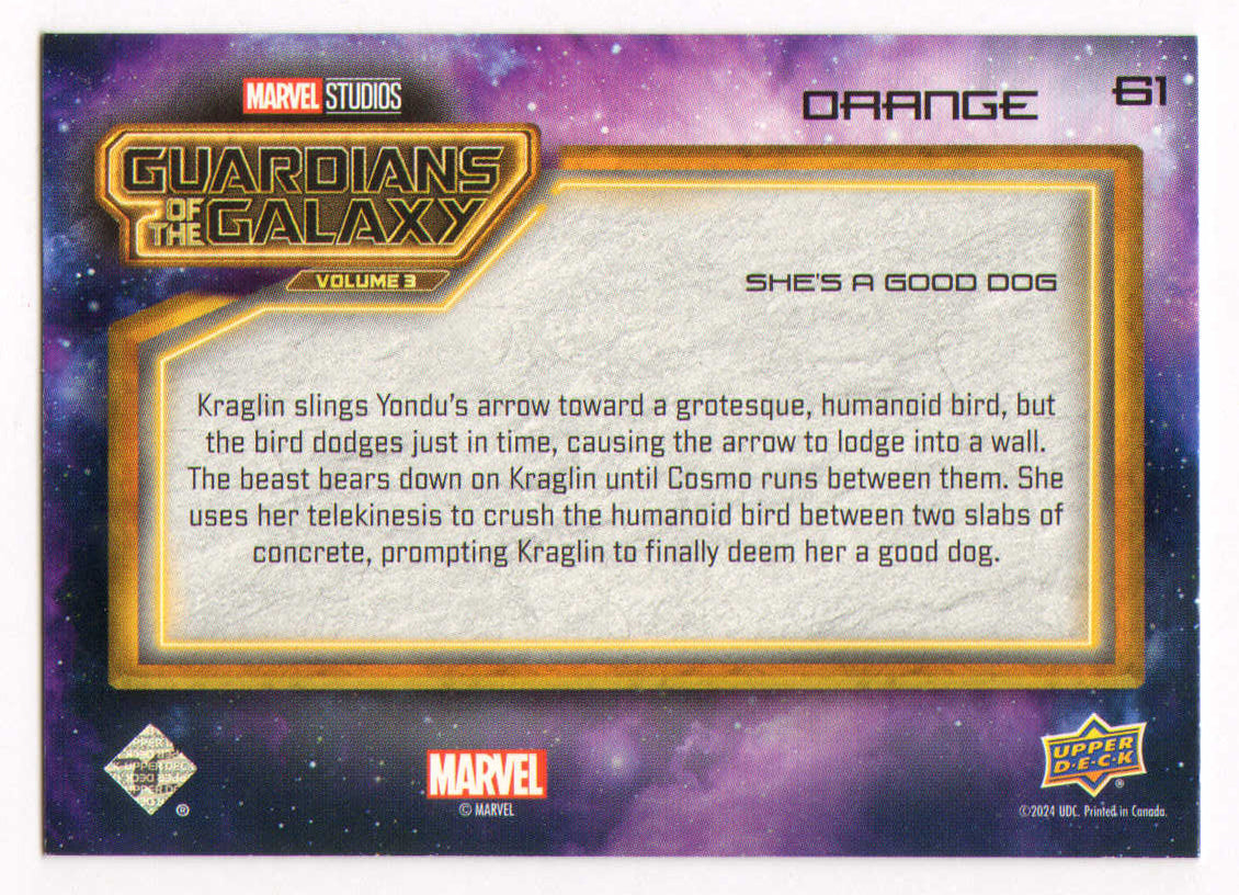
                  
                    Maria Bakalova as Cosmo in Guardians of the Galaxy Vol. 3 Signed Upper Decker Trading Card #61
                  
                