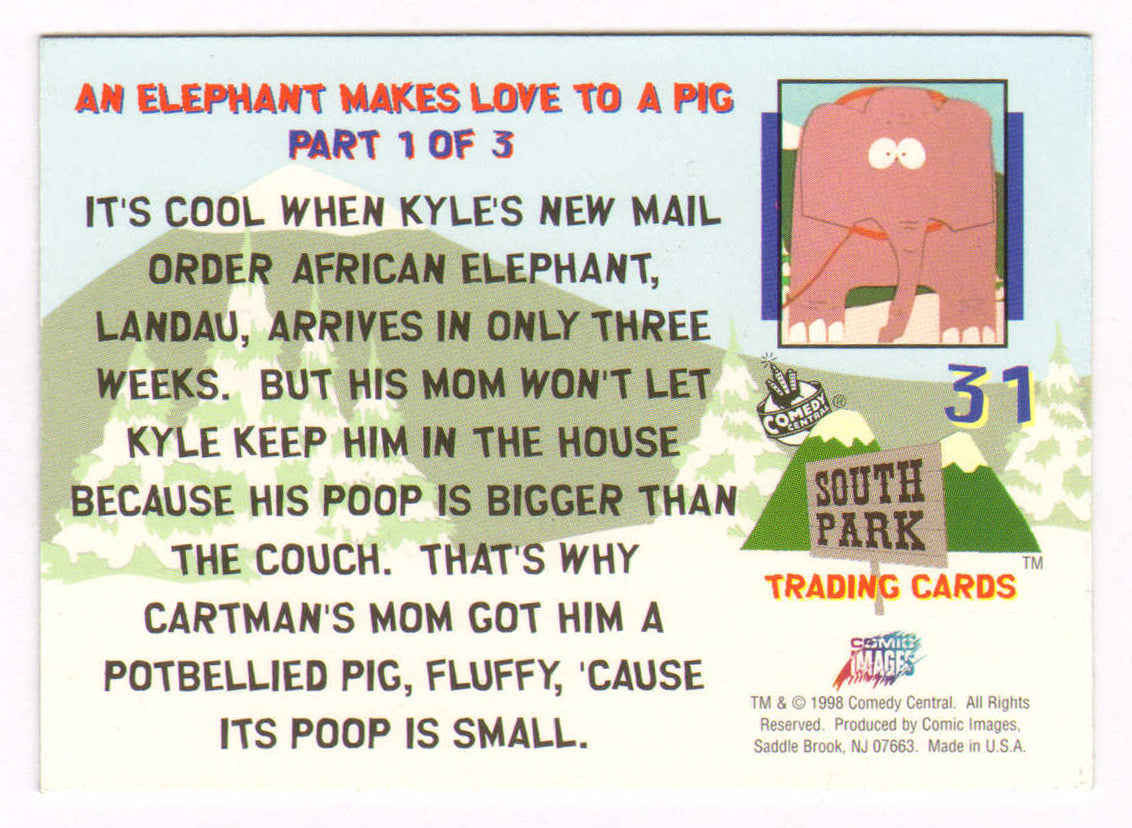 
                  
                    Trey Parker as Eric Cartman in South Park Signed 1998 Comic Images Trading Card #31
                  
                