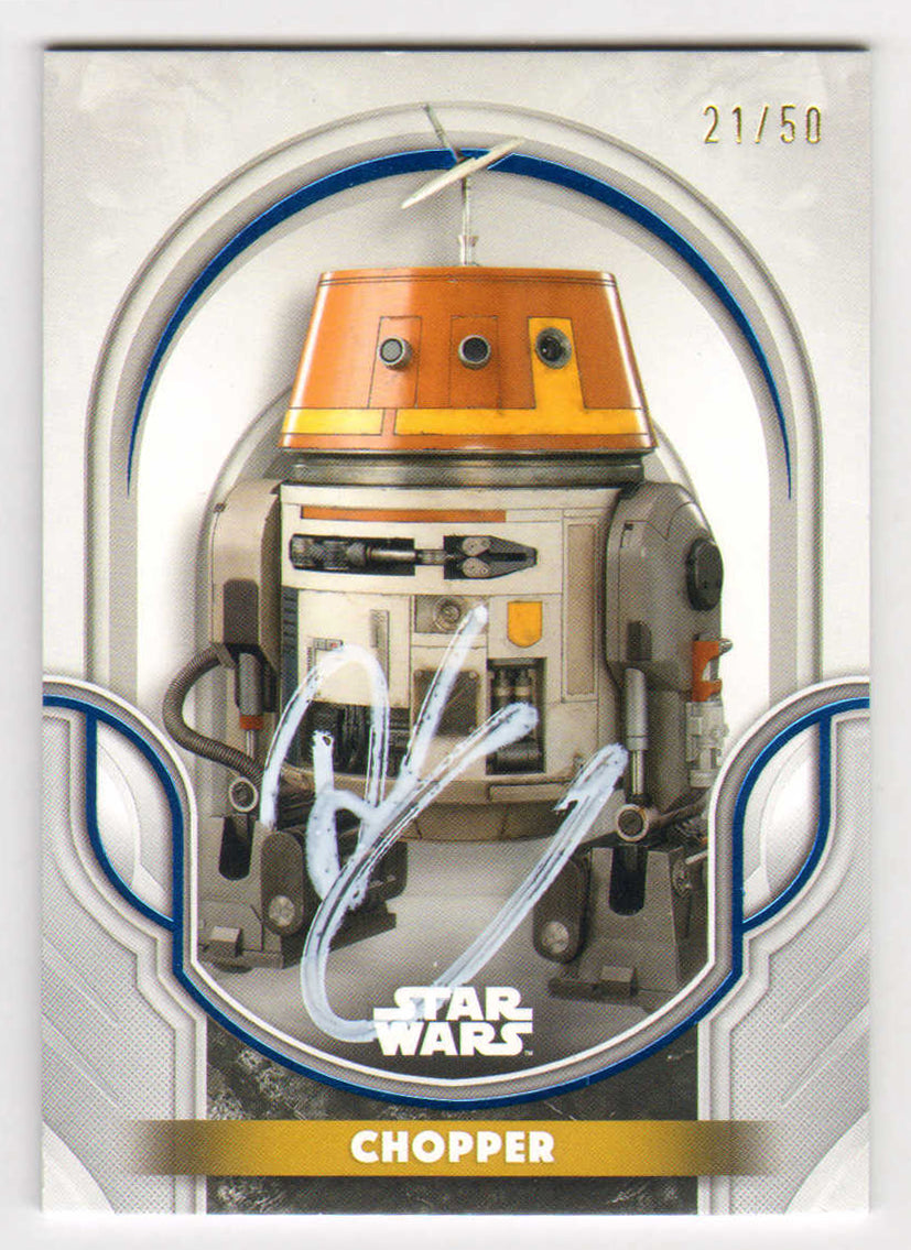 
                  
                    Dave Filoni Creator of Star Wars: The Clone Wars & the Voice of Chopper Signed Topps Trading Card #GA-48 Limited Edition #21/50
                  
                