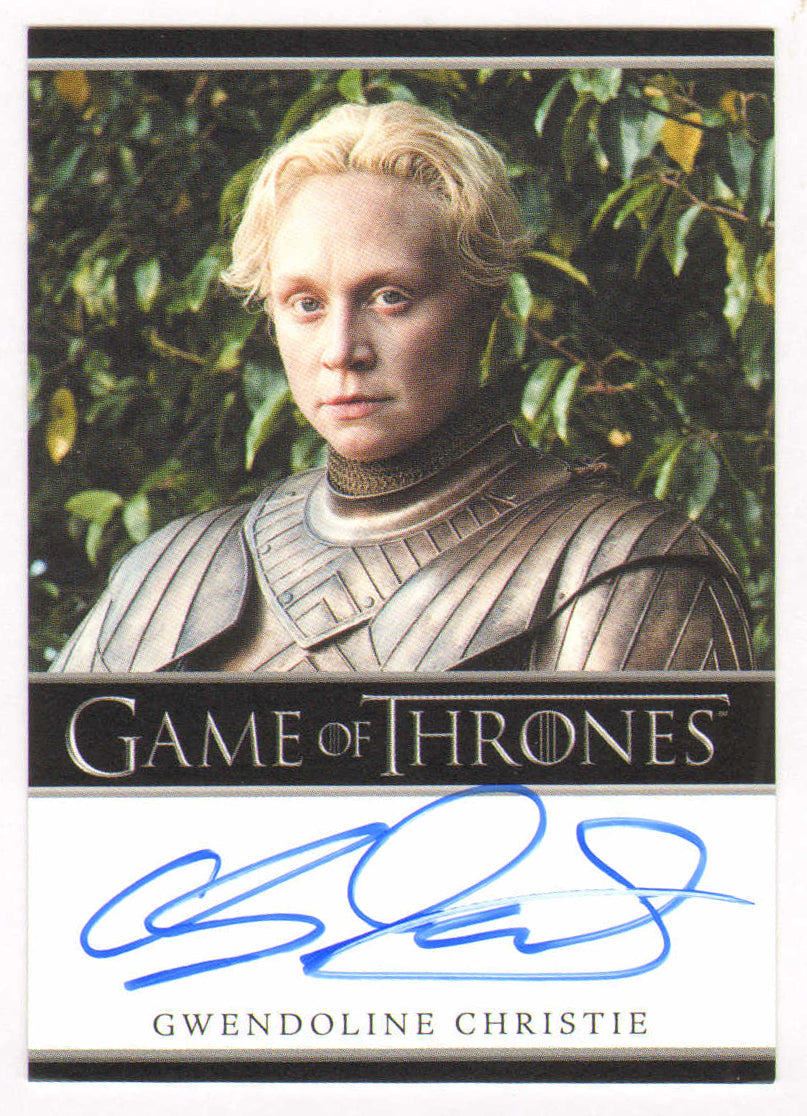 
                  
                    Gwendoline Christie as Brienne of Tarth in Game of Thrones Signed Rittenhouse Trading Card
                  
                