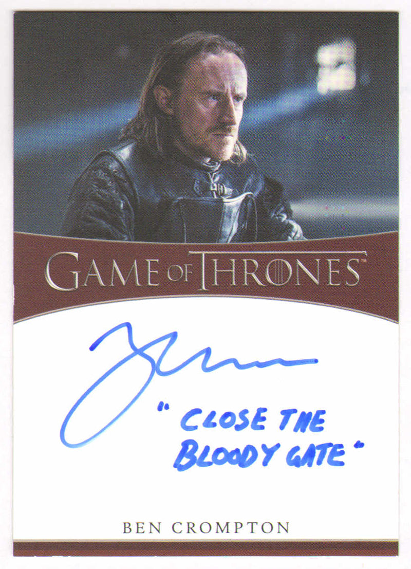 
                  
                    Ben Crompton as Eddison Tollett in Game of Thrones Signed Rittenhouse Trading Card with Quote
                  
                