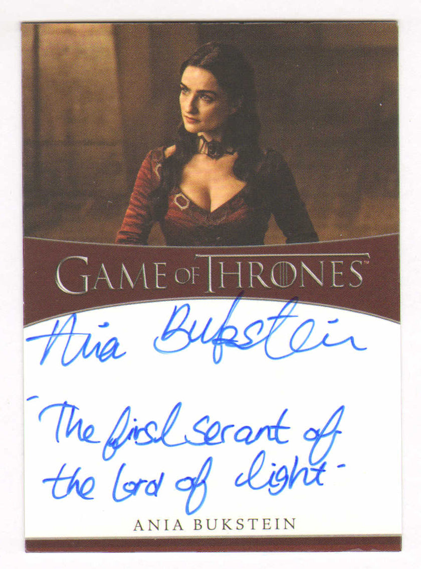 
                  
                    Ania Bukstein as Kinvara in Game of Thrones Signed Rittenhouse Trading Card with Quote
                  
                