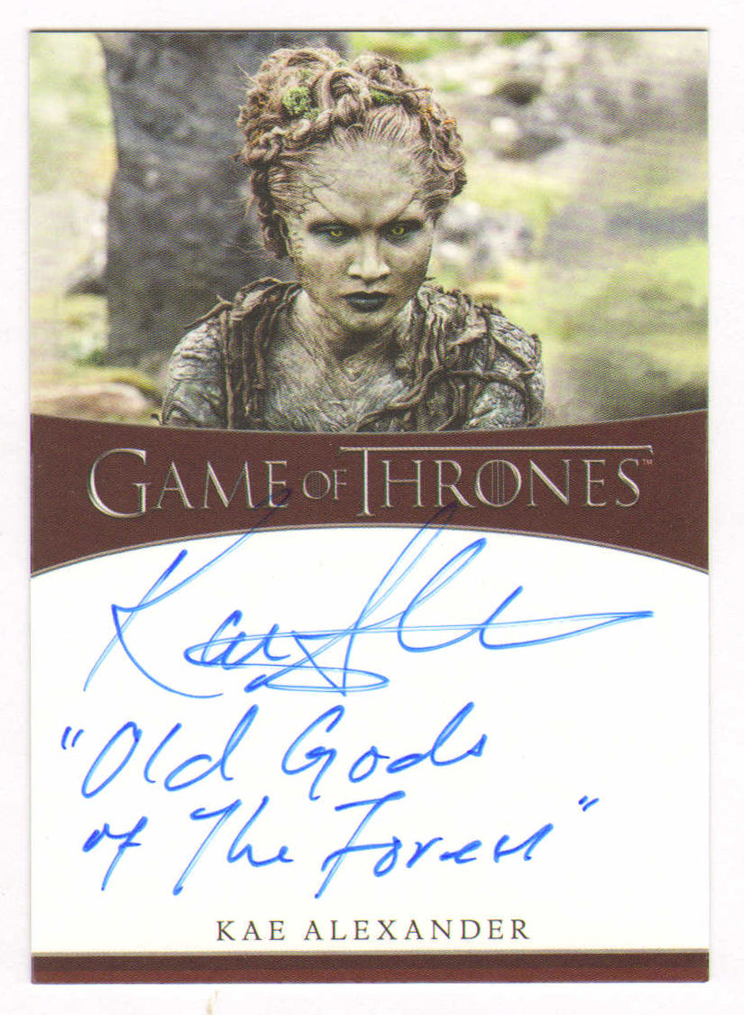 
                  
                    Kae Alexander as Leaf in Game of Thrones Signed Rittenhouse Trading Card with Quote
                  
                