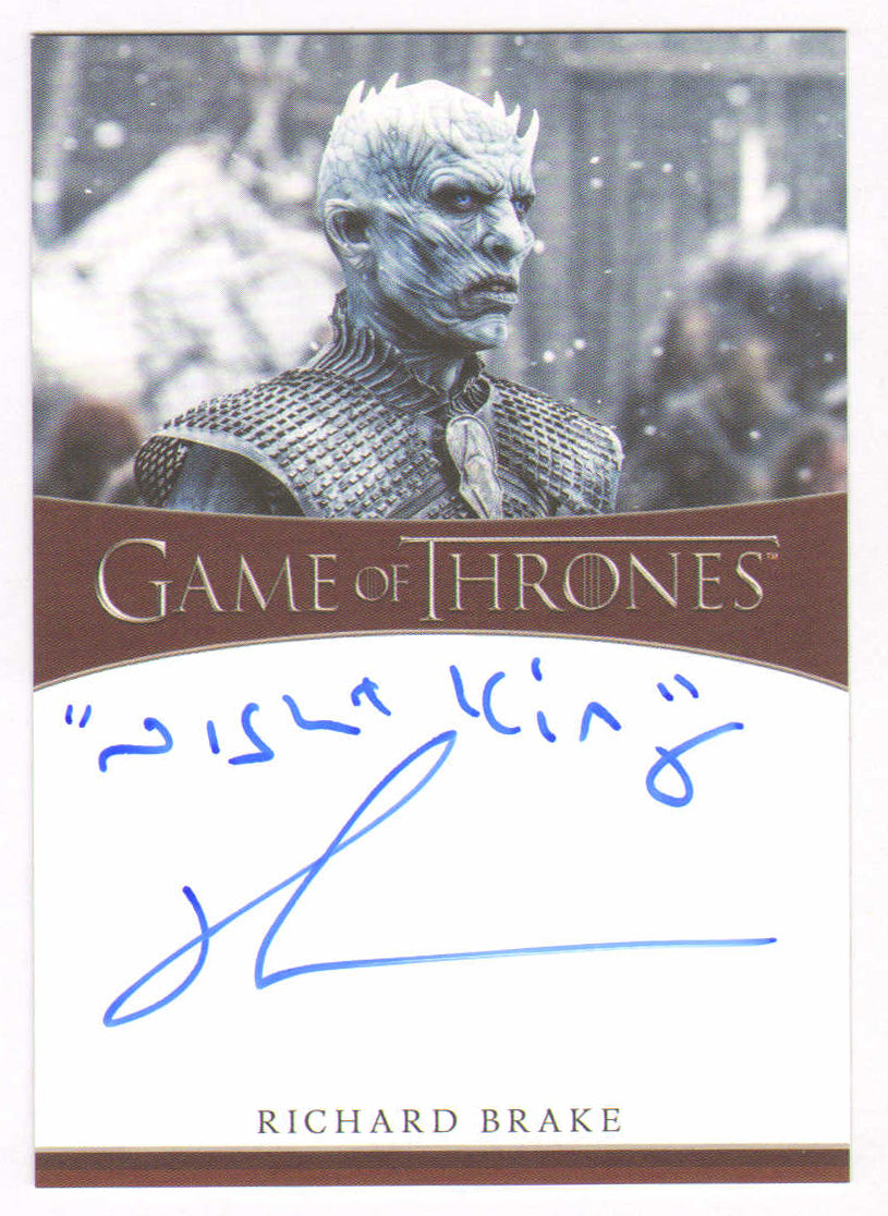 
                  
                    Richard Brake as Night King in Game of Thrones Signed Rittenhouse Trading Card with Character Name
                  
                