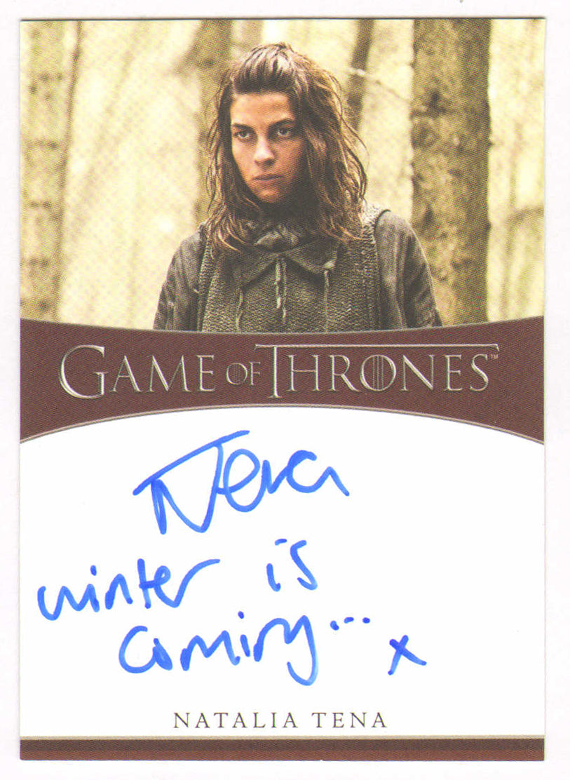 
                  
                    Natalia Tena as Osha in Game of Thrones Signed Rittenhouse Trading Card with Quote
                  
                