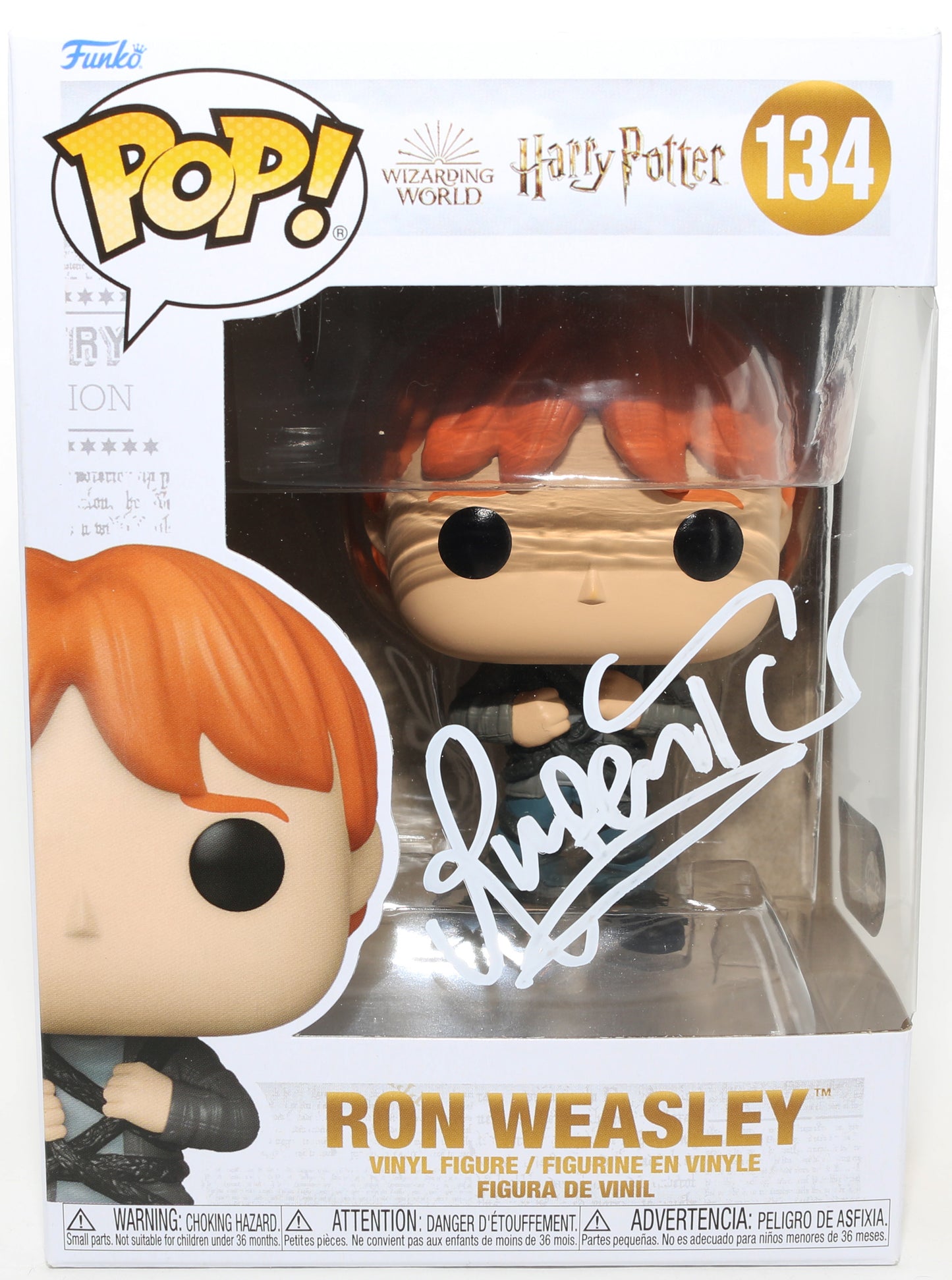 
                  
                    Rupert Grint as Ron Weasley in Harry Potter (SWAU) Signed Funko POP! #134
                  
                