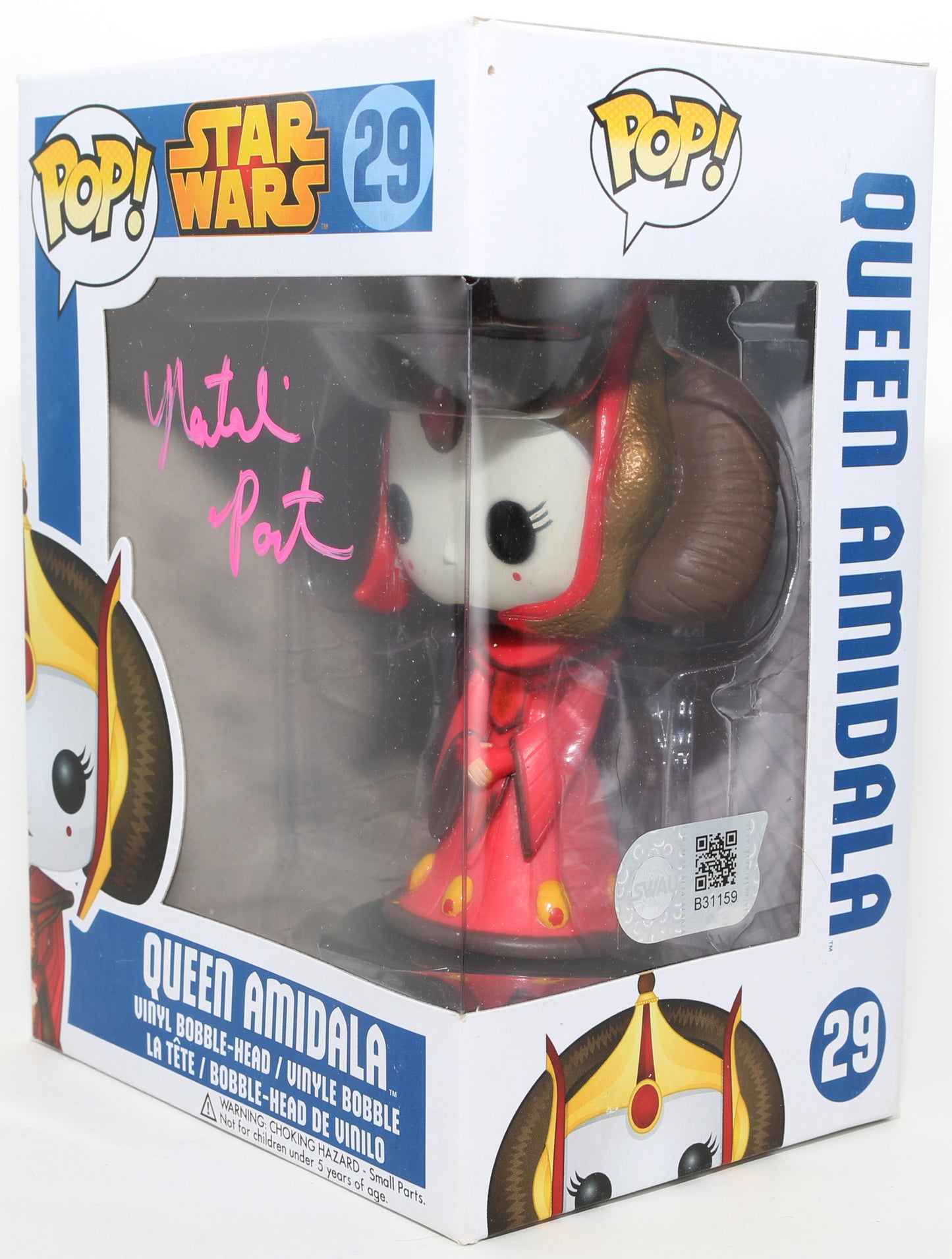 
                  
                    Natalie Portman as Queen Amidala in Star Wars Episode I: The Phantom Menace (SWAU) Signed Funko POP! #29
                  
                