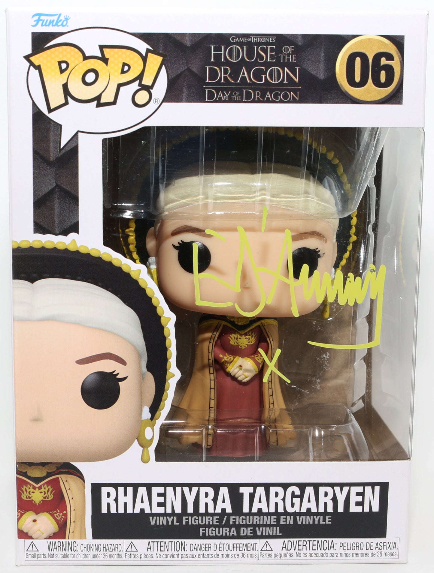 
                  
                    Emma D'Arcy as Rhaenyra Targaryen in HBO's House of the Dragon Signed Funko POP! #06
                  
                
