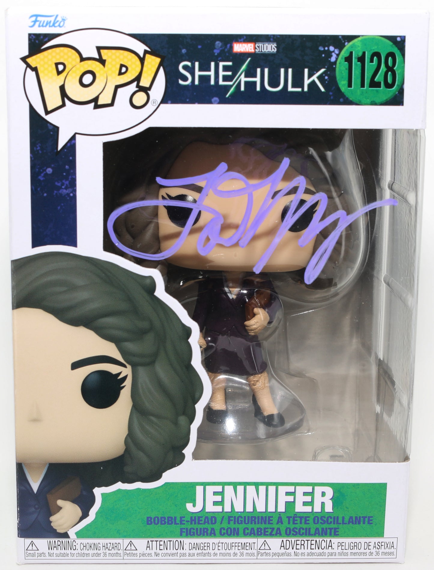 
                  
                    Tatiana Maslany as Jennifer Walters in She-Hulk (SWAU) Signed Funko POP! #1128
                  
                