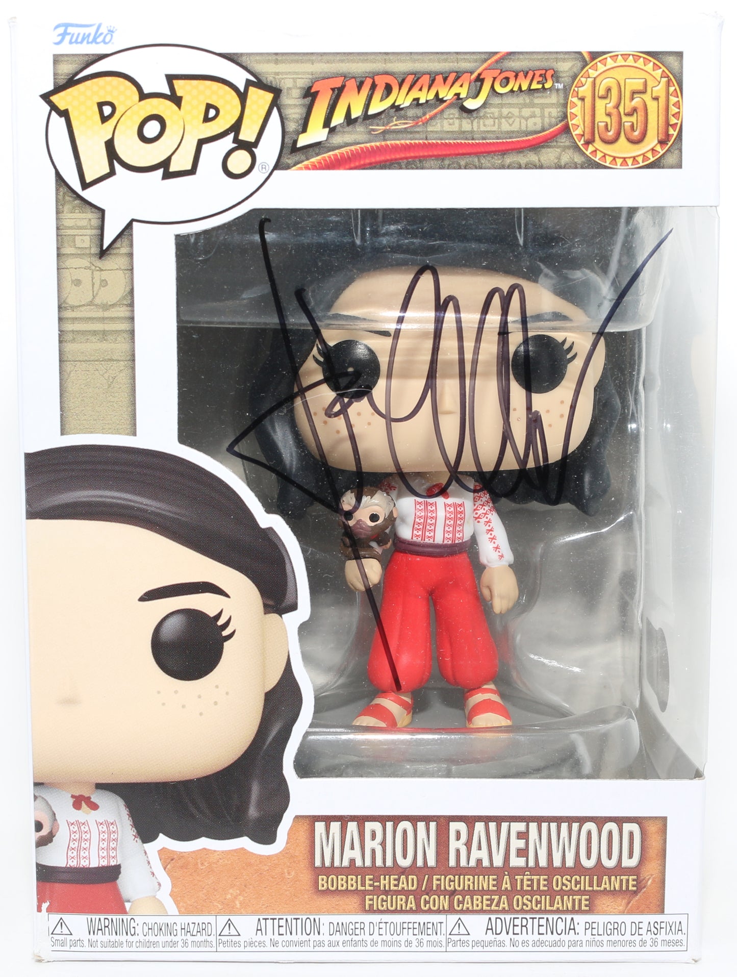 
                  
                    Karen Allen as Marion Ravenwood in Raiders of the Lost Ark (Beckett) Signed Funko POP! #1351
                  
                