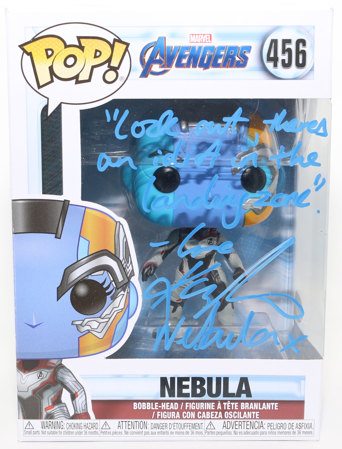 
                  
                    Karen Gillan as Nebula in Avengers: Endgame (JSA) Signed Funko POP! #456 with Character Name & Quote
                  
                
