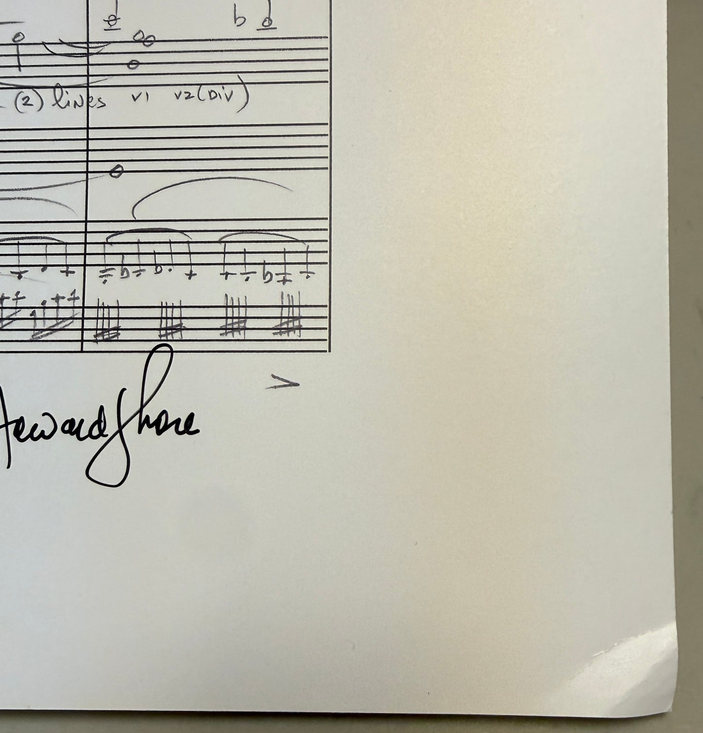 
                  
                    The Lord of the Rings: The Fellowship of the Ring 8.5x11 Sheet Music Signed by Composer Howard Shore
                  
                