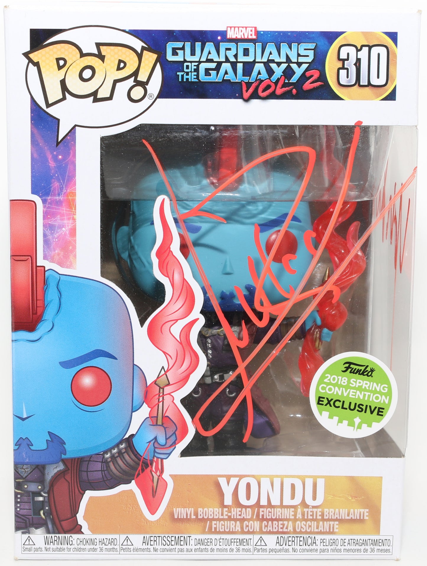 
                  
                    Michael Rooker as Yondu in Guardians of the Galaxy Vol. 2 2018 Spring Convention Exclusive Signed Funko POP! #310 with Character Name
                  
                