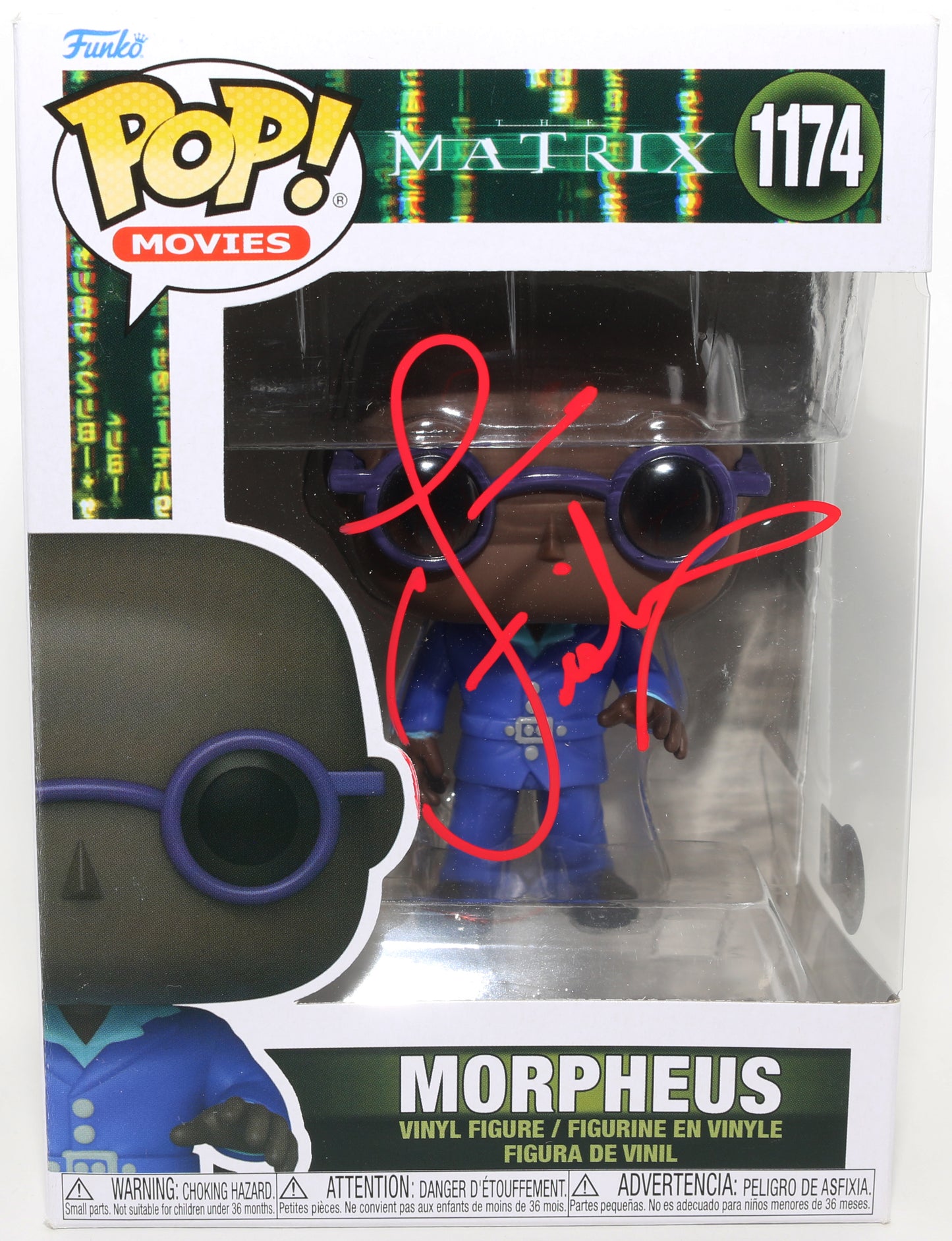 
                  
                    Laurence Fishburne as Morpheus in The Matrix (Beckett) Signed Funko POP! #1174
                  
                