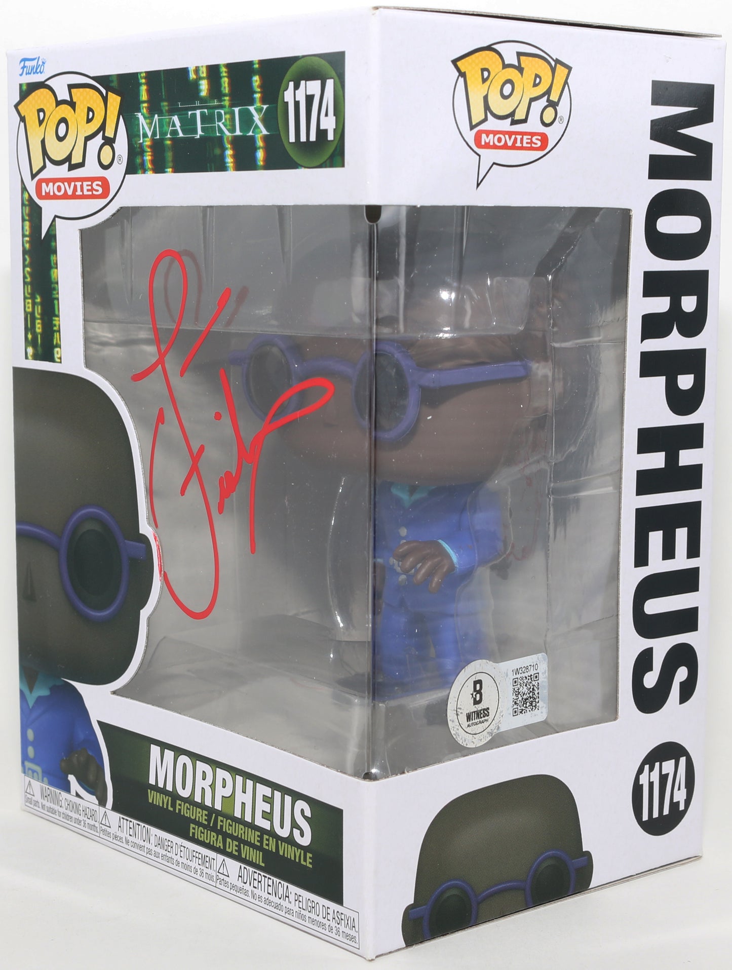 
                  
                    Laurence Fishburne as Morpheus in The Matrix (Beckett) Signed Funko POP! #1174
                  
                