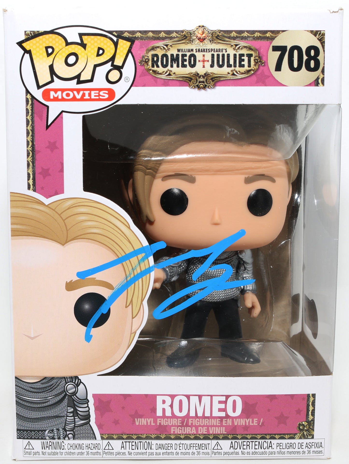 
                  
                    Leonardo DiCaprio as Romeo Montague in Romeo + Juliet (Beckett) Signed Funko POP! #708
                  
                