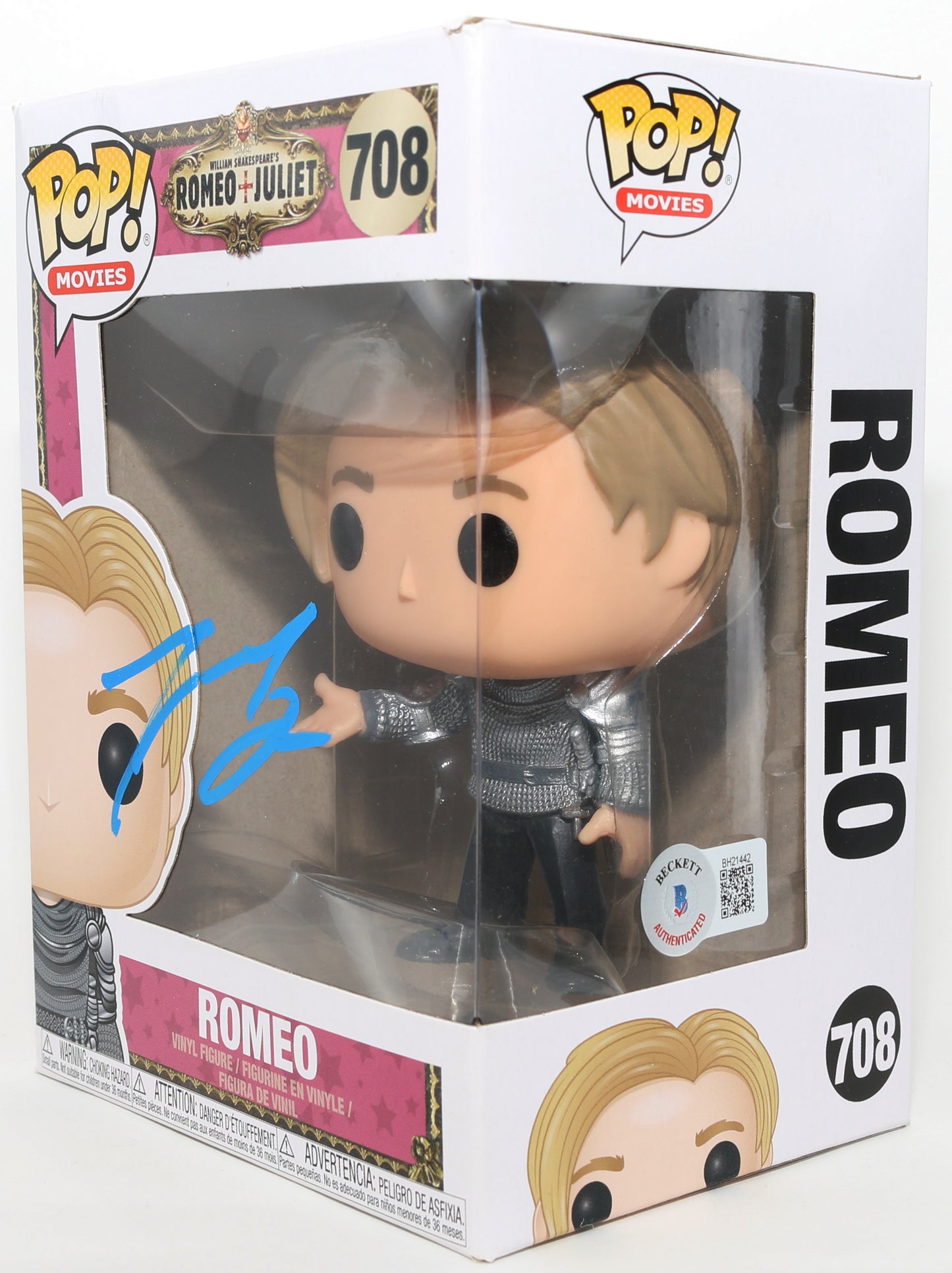 
                  
                    Leonardo DiCaprio as Romeo Montague in Romeo + Juliet (Beckett) Signed Funko POP! #708
                  
                
