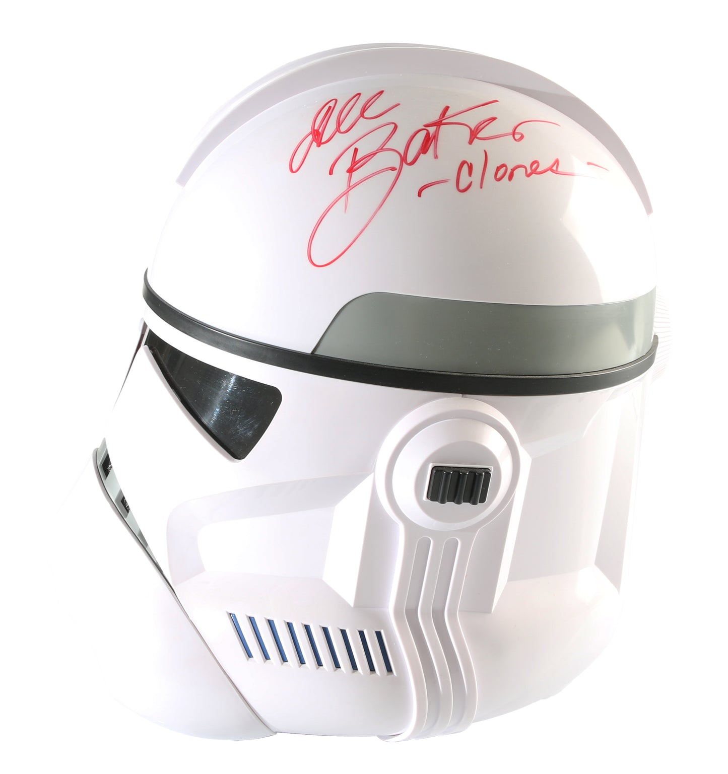 
                  
                    Star Wars Prop Replica Clone Trooper Helmet Signed by Dee Bradley Baker with Character Name
                  
                