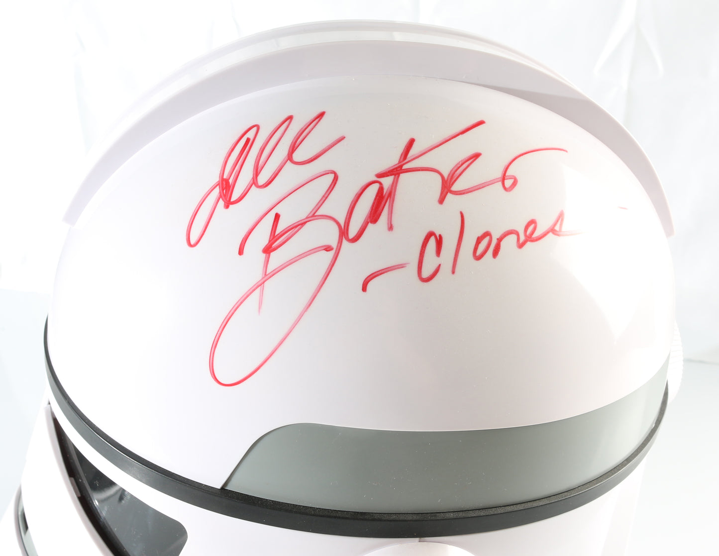 
                  
                    Star Wars Prop Replica Clone Trooper Helmet Signed by Dee Bradley Baker with Character Name
                  
                