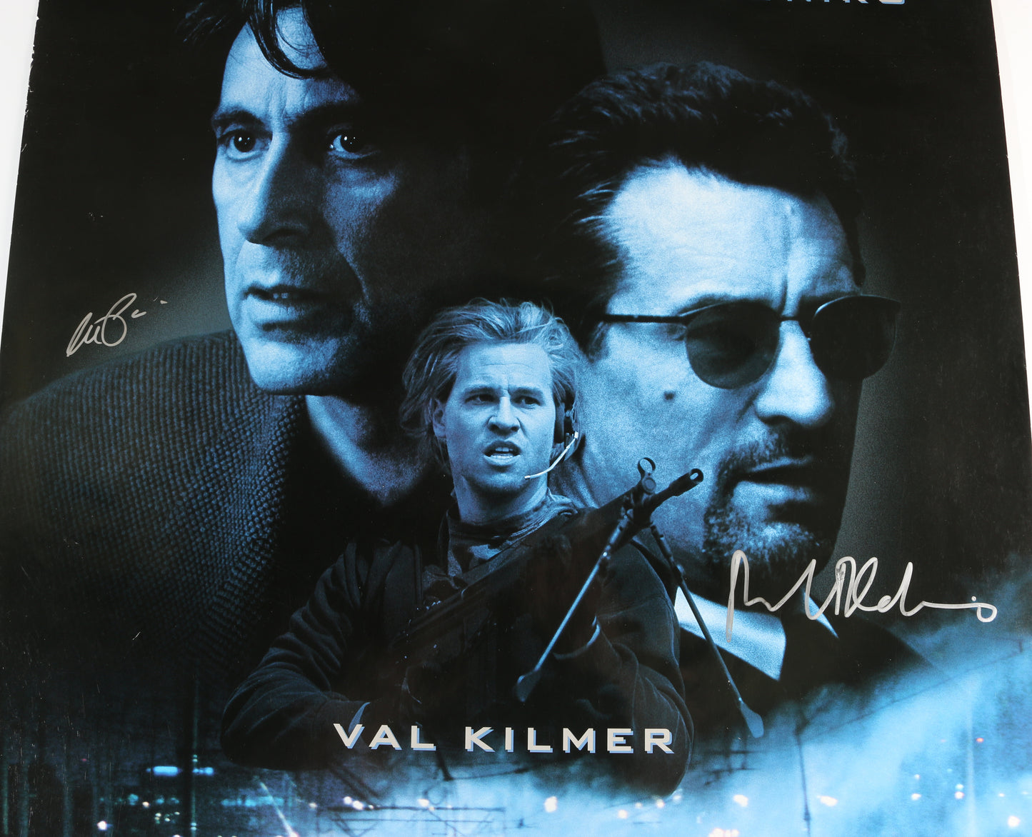 
                  
                    Al Pacino as Vincent Hanna, Robert De Niro as Neil McCauley, & Tom Sizemore as Michael Cheritto in Michael Mann's Heat (Beckett) Signed 27x40 Poster
                  
                