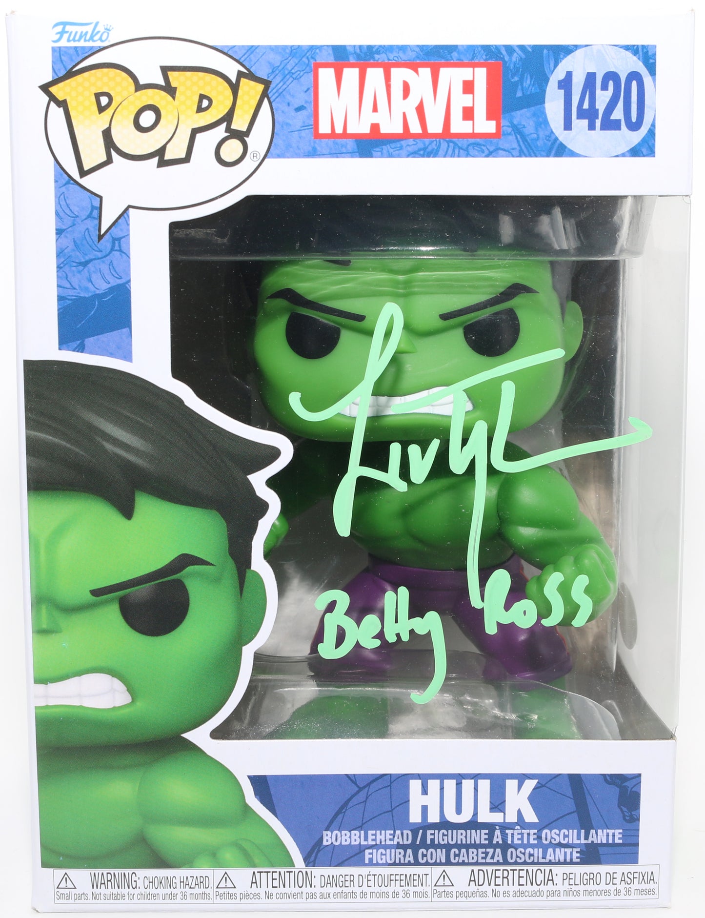 
                  
                    Liv Tyler as Betty Ross in The ncredible Hulk (JSA) Signed Funko POP! #1420 with Character Name
                  
                