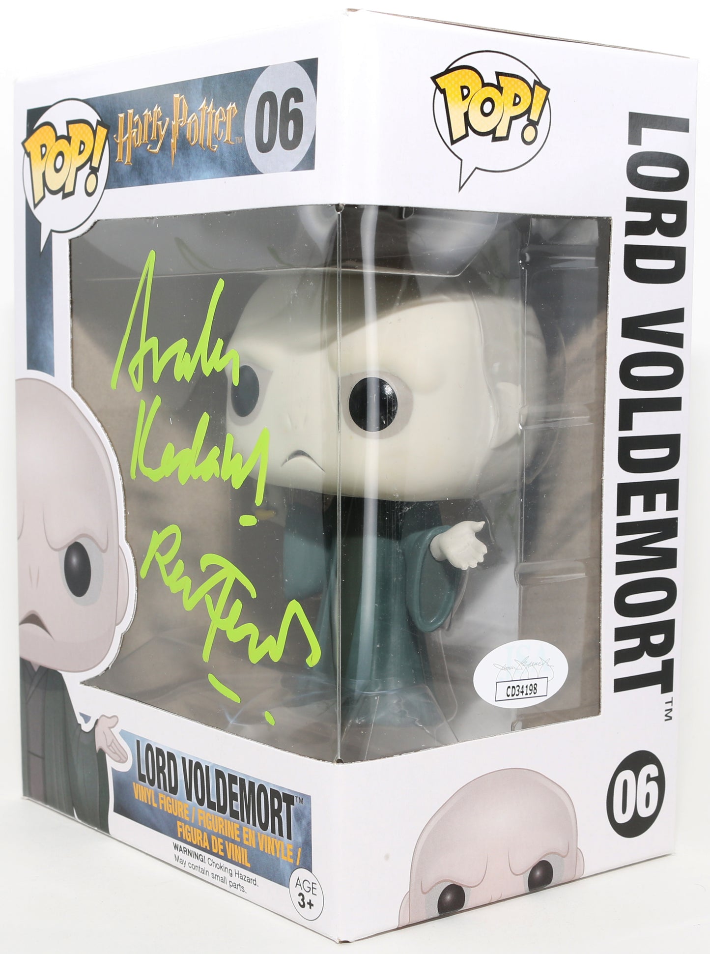 
                  
                    Ralph Fiennes as Lord Voldemort in Harry Potter (JSA) Signed Funko POP! #06 with Quote
                  
                