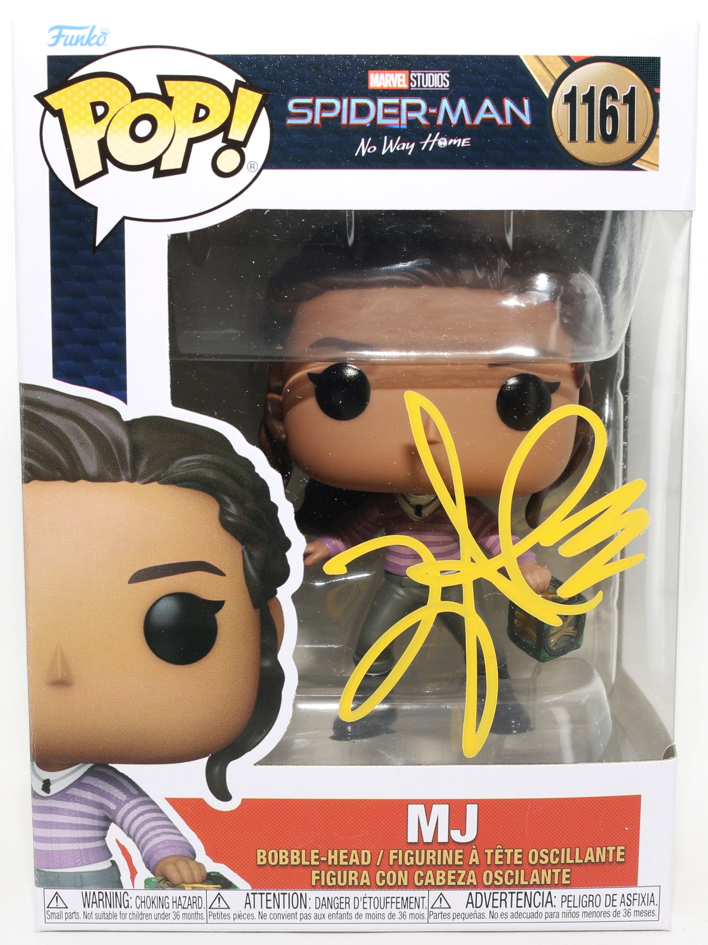 
                  
                    Zendaya as Michelle "MJ" Jones in Spider-Man: No Way Home Signed Funko POP! #1161
                  
                