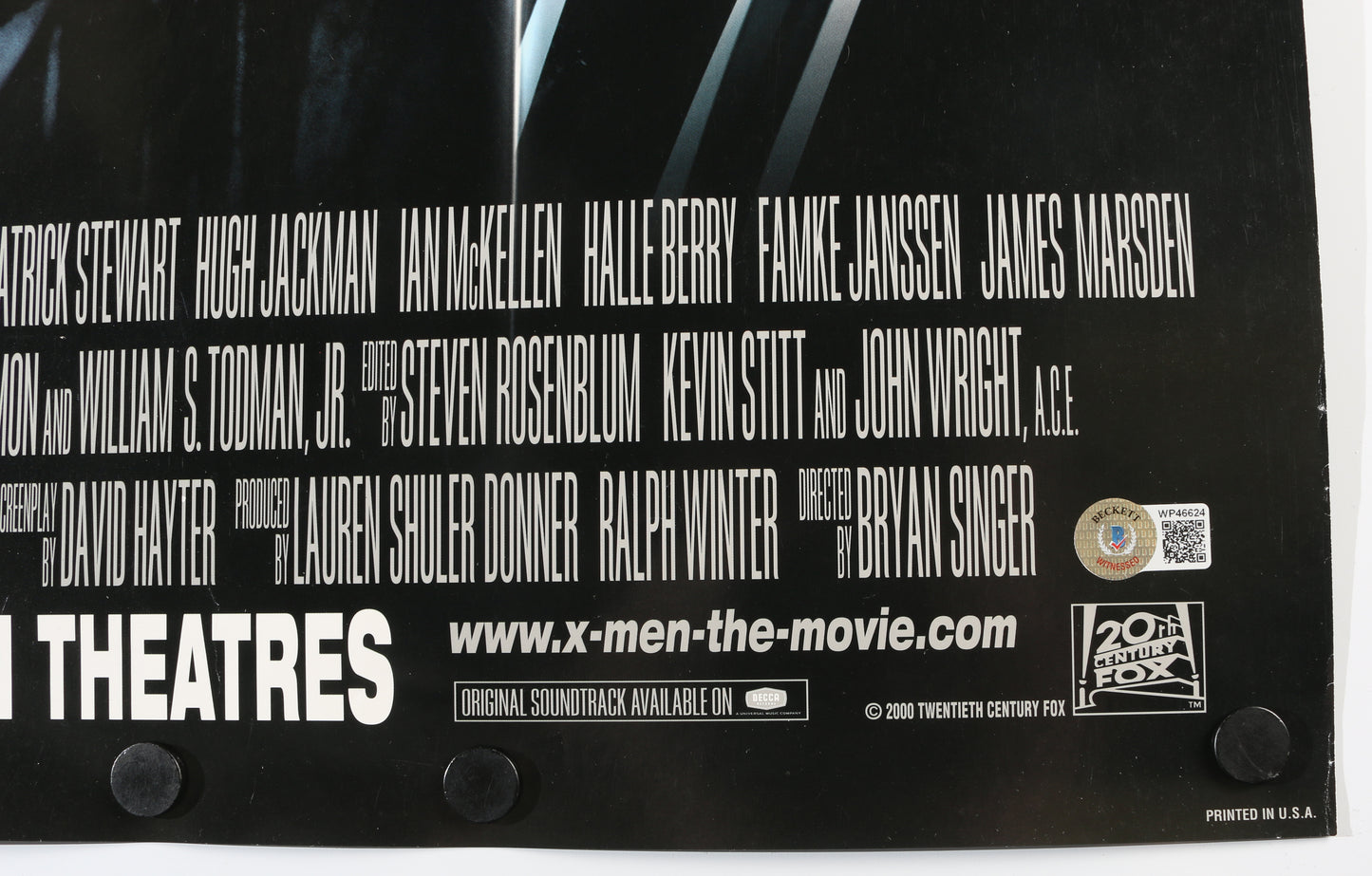 
                  
                    Anna Paquin as Rogue in X-Men (Beckett Witnessed) Signed 27x40 Poster with Character Name & Quote
                  
                