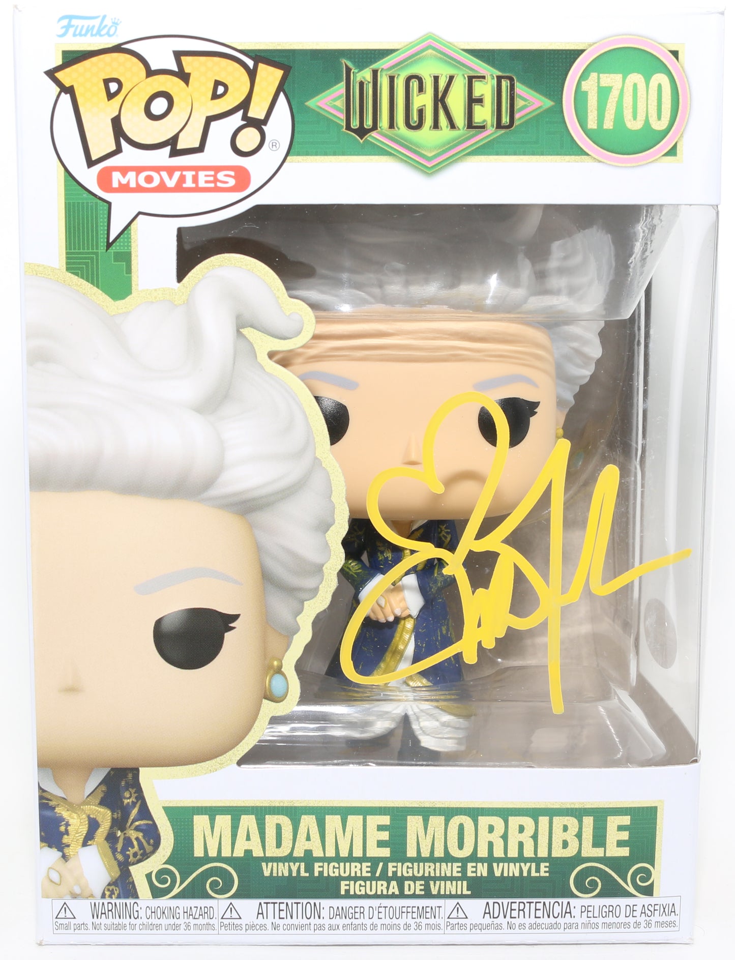 
                  
                    Michelle Yeoh as Madame Morrible in Wicked (JSA) Signed Funko POP! #1700
                  
                