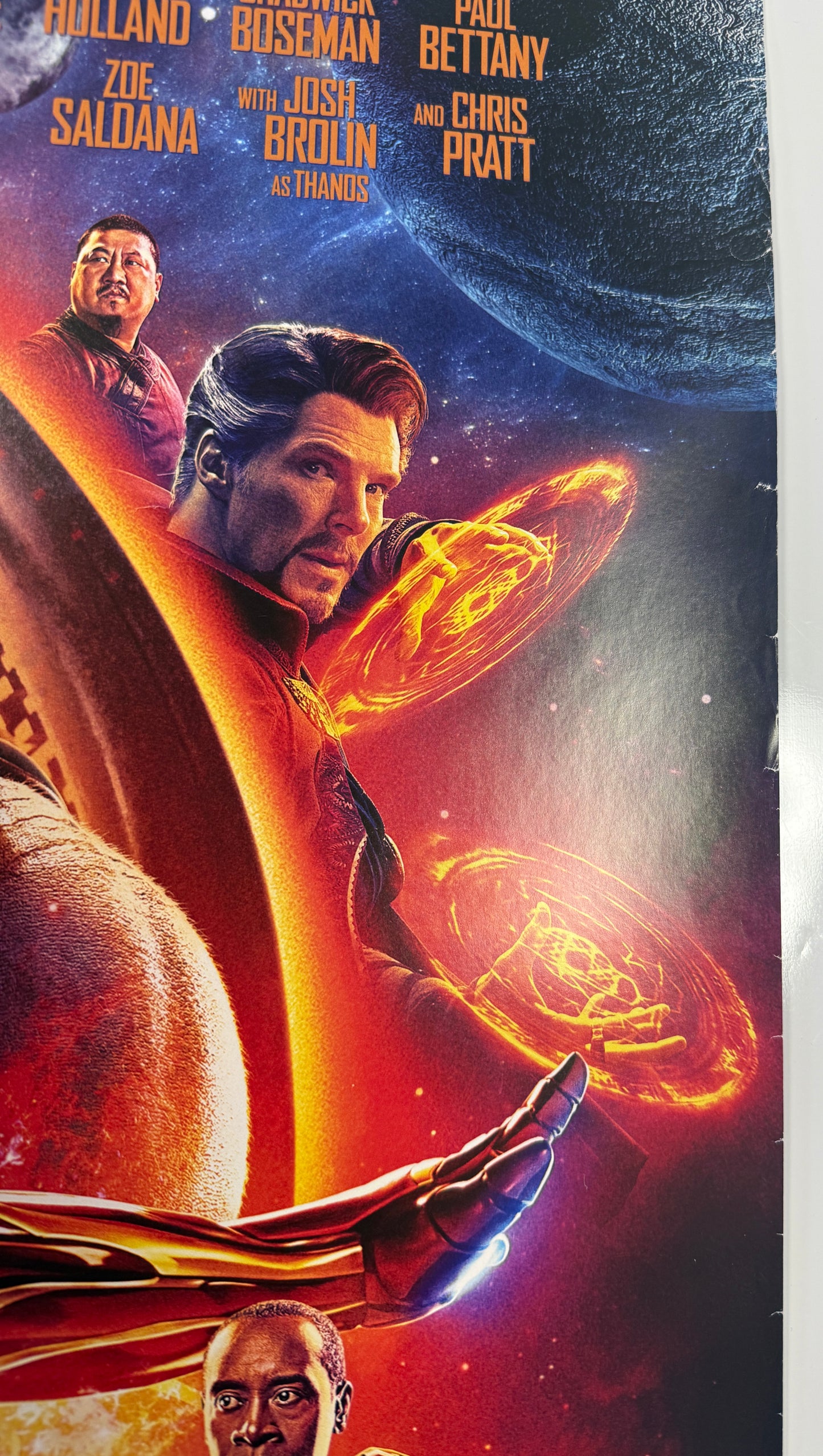 
                  
                    Avengers: Infinity War 27x40 Poster Signed by Chadwick Boseman, Josh Brolin, Chris Pratt, Tom Hiddleston, Tom Holland, Mark Ruffalo, Paul Bettany, Elizabeth Olsen, Anthony Mackie, Dania Gurira, Letitia Wright, Don Cheadle, & Winston Duke
                  
                