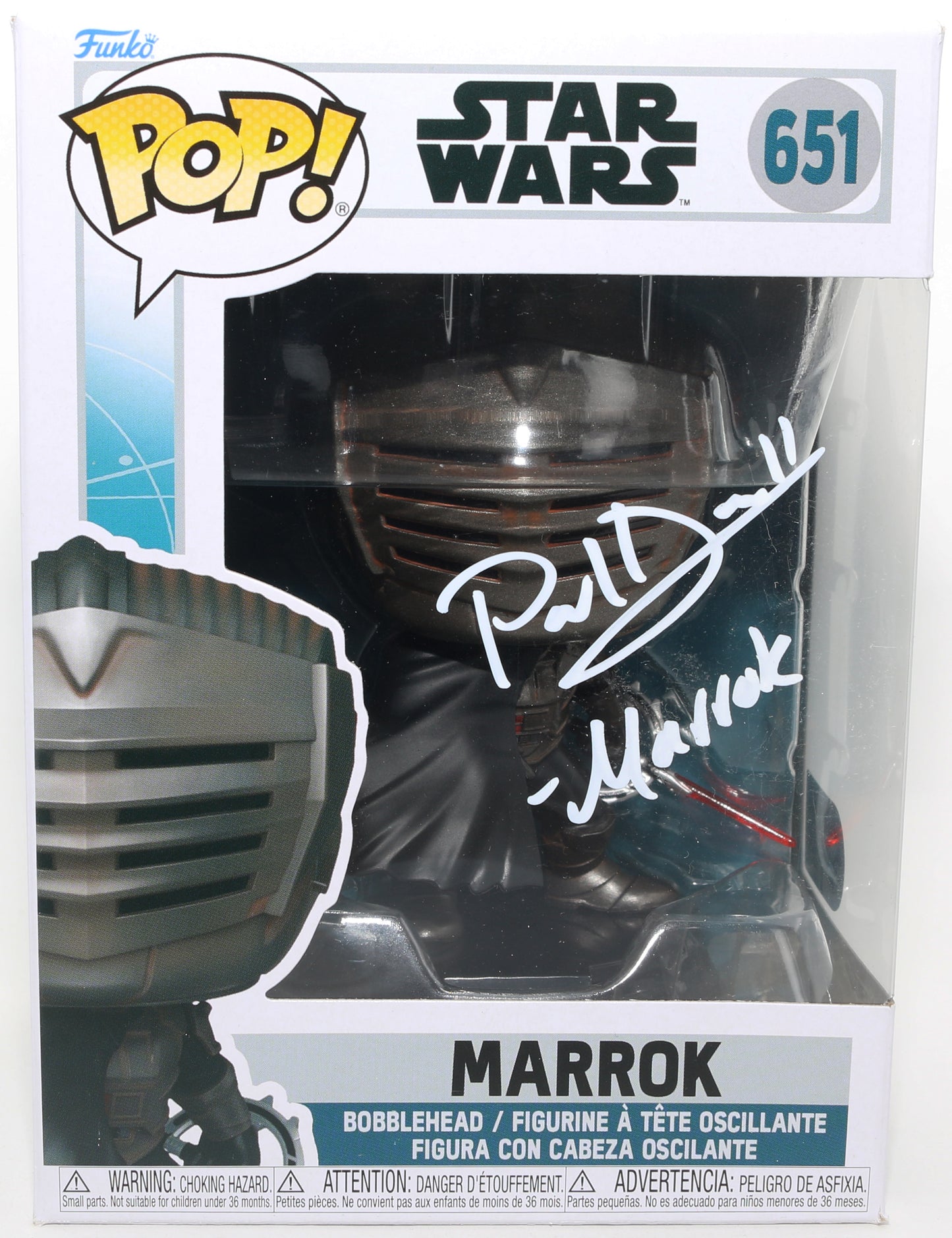 
                  
                    Paul Darnell as Marrok in Star Wars: Ahsoka (SWAU) Signed Funko POP! #651 with Character Name
                  
                