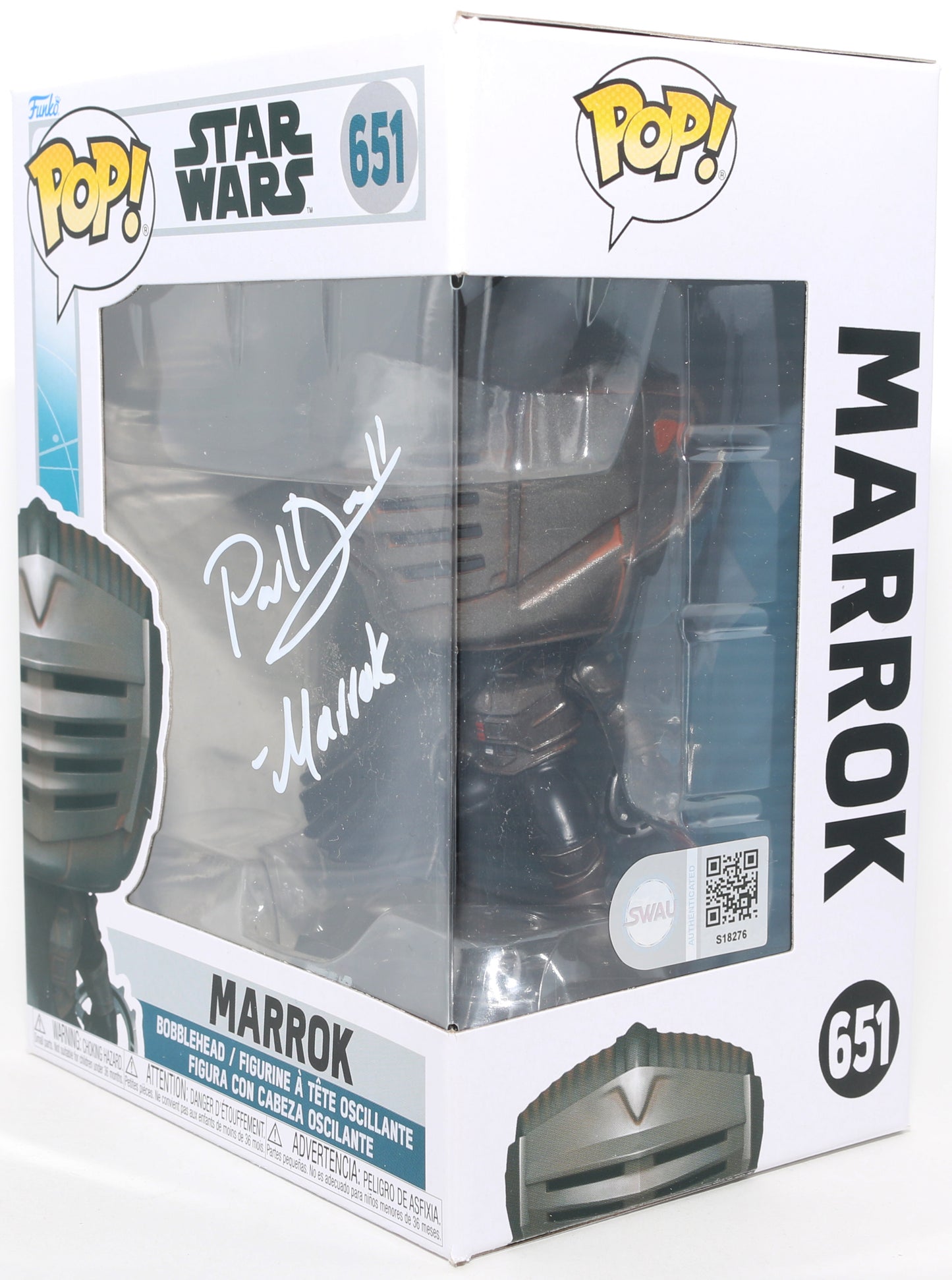 
                  
                    Paul Darnell as Marrok in Star Wars: Ahsoka (SWAU) Signed Funko POP! #651 with Character Name
                  
                