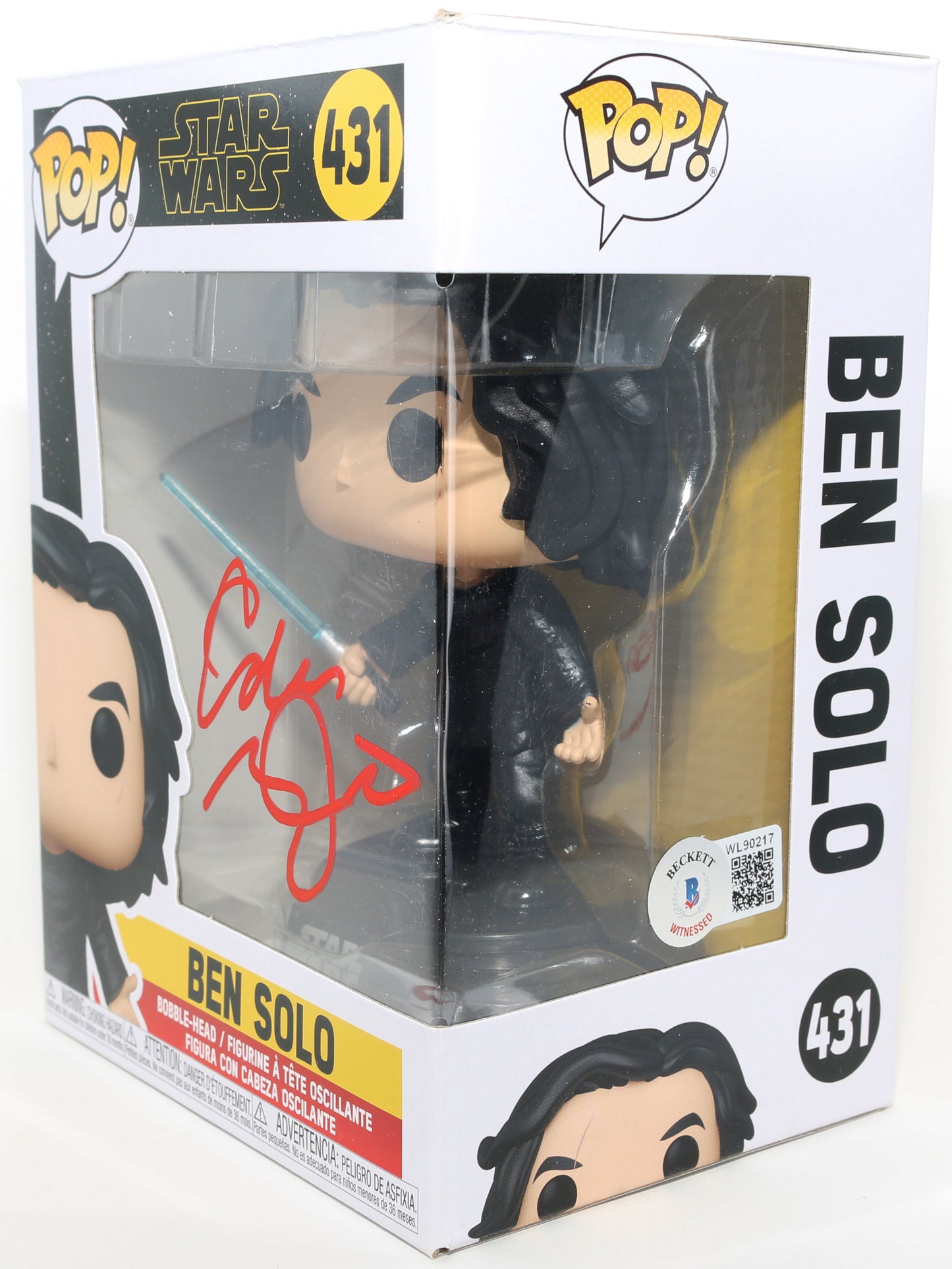 
                  
                    Adam Driver as Ben Solo in Star Wars: The Rise of Skywalker (Beckett) Signed Funko POP! #431
                  
                