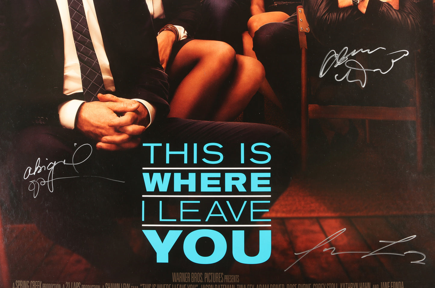 
                  
                    This Is Where I Leave You 27x40 Poster Cast (Beckett) Signed by Jason Bateman, Tina Fey, Adam Driver, Corey Stoll, Abigail Spencer, & Director: Shawn Levy
                  
                