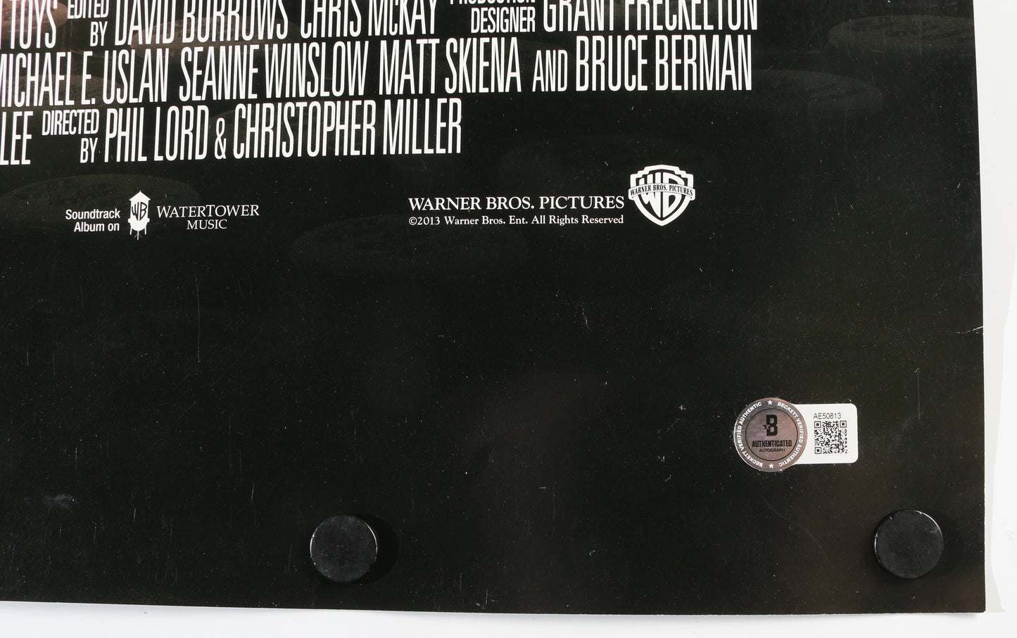 
                  
                    The Lego Movie 27x40 Poster (Beckett) Cast Signed by Chris Pratt, Elizabeth Banks, Will Arnett, with Directors: Phil Lord & Christopher Miller
                  
                