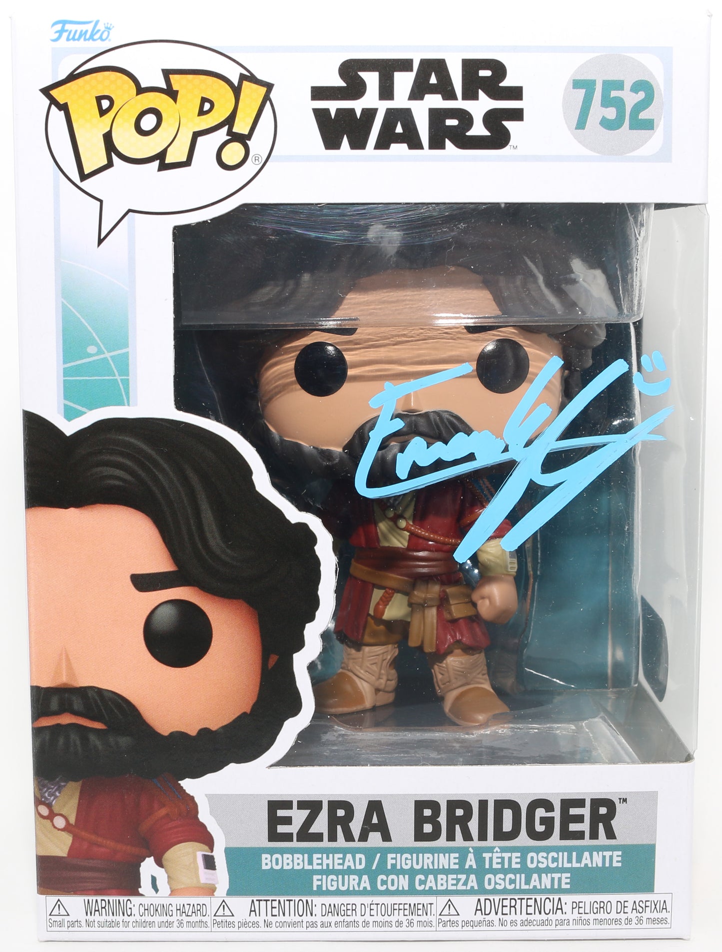 
                  
                    Eman Esfandi as Ezra Bridger in Star Wars: Ahsoka (SWAU) Signed Funko POP! #752
                  
                