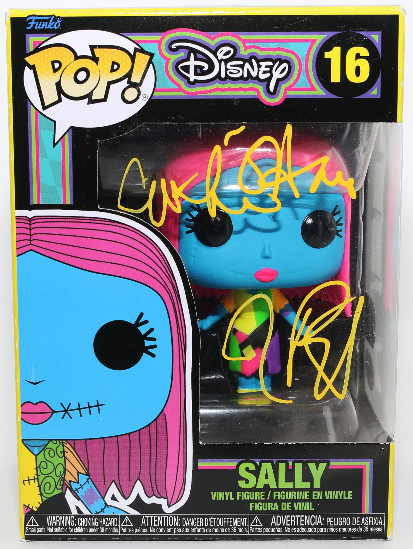 
                  
                    Tim Burton Director & Catherine O'Hara as Sally in The Nightmare Before Christmas (SWAU / ACOA) Signed Funko POP! #16
                  
                