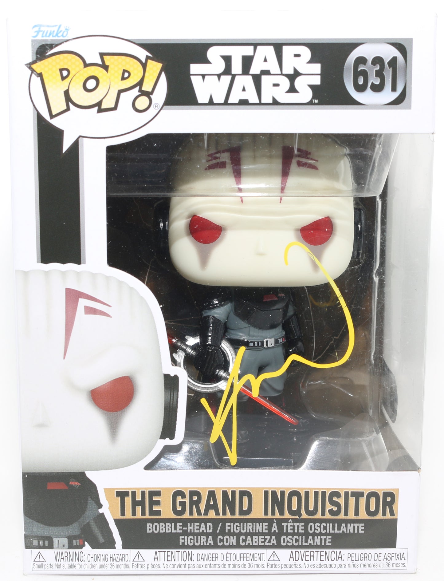 
                  
                    Rupert Friend as The Grand Inquisitor in Star Wars: Obi-Wan Kenobi (SWAU) Signed Funko POP! #631
                  
                