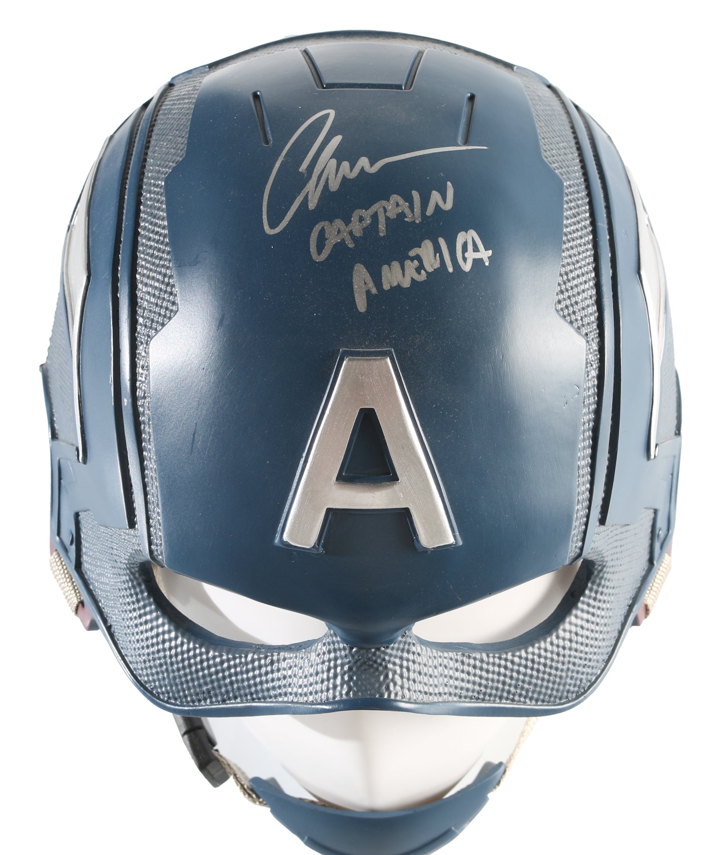 
                  
                    Captain America's Prop Replica Helmet (SWAU) Signed by Chris Evans with Character Name
                  
                