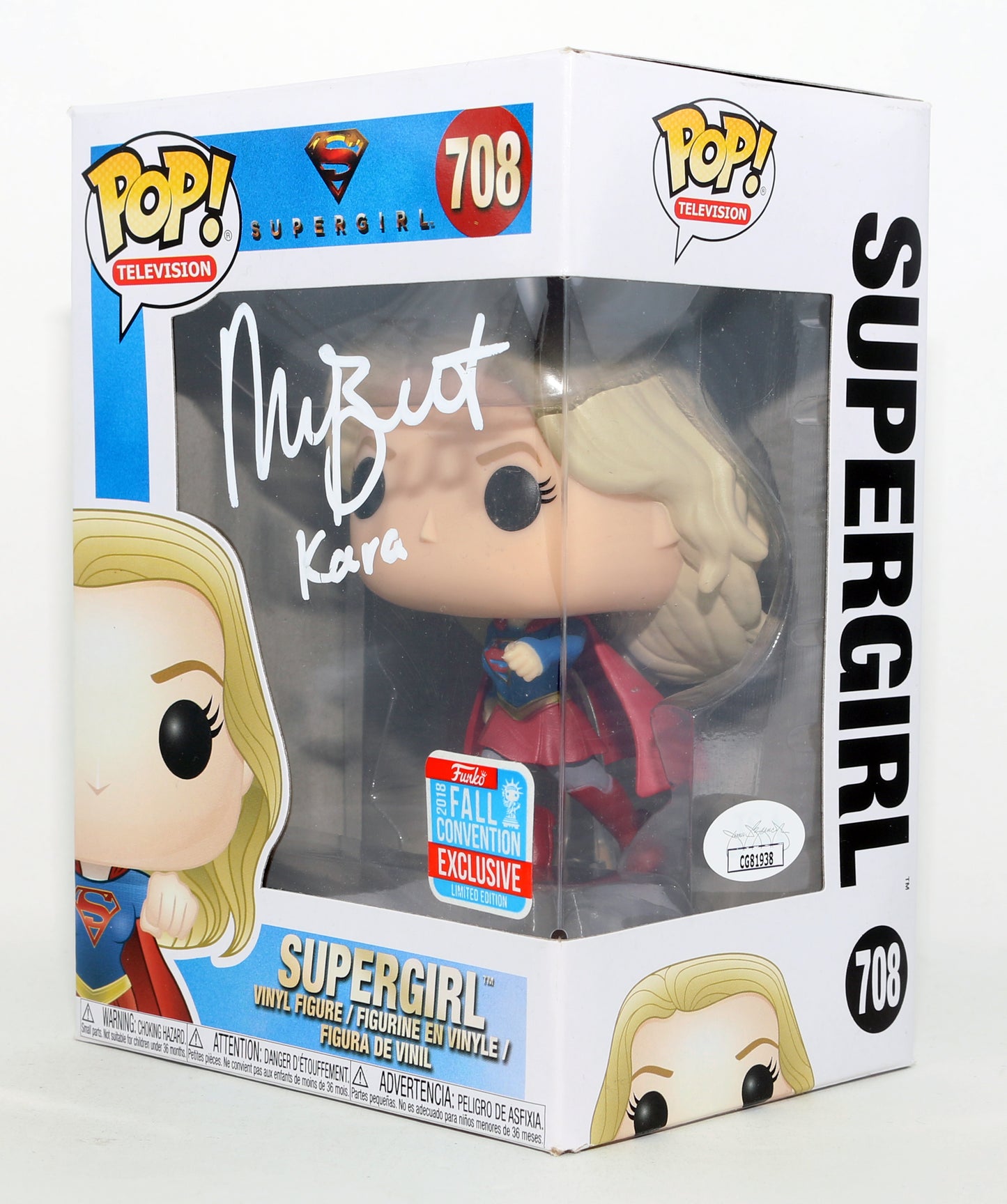 
                  
                    Melissa Benoist as Supergirl in Supergirl 2018 Fall Convention Exclusive Limited Edition (JSA) Signed Funko POP! #708 with Character Name
                  
                