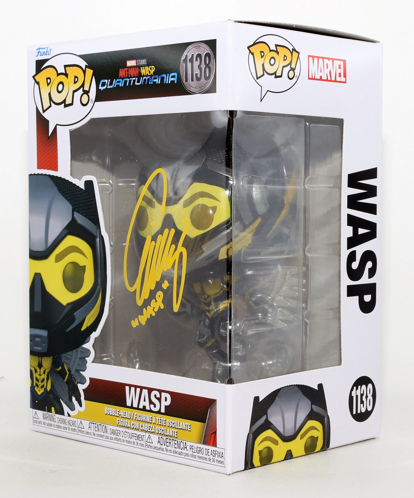 
                  
                    Evangeline Lilly as Wasp in Ant-Man & The Wasp: Quantumania Signed Funko POP! #1138 with Character Name
                  
                