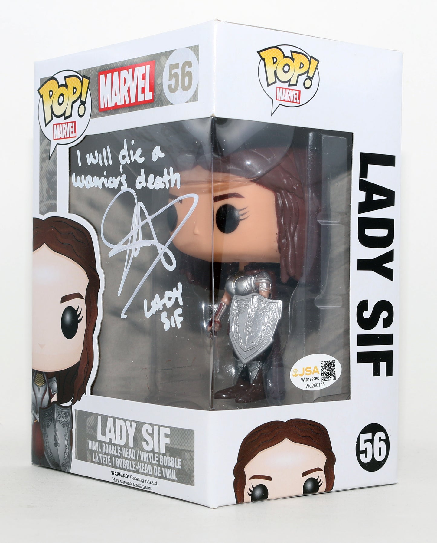 
                  
                    Jaimie Alexander as Sif in Thor (JSA ) Signed Funko POP! #56 with Character Name & Quote
                  
                