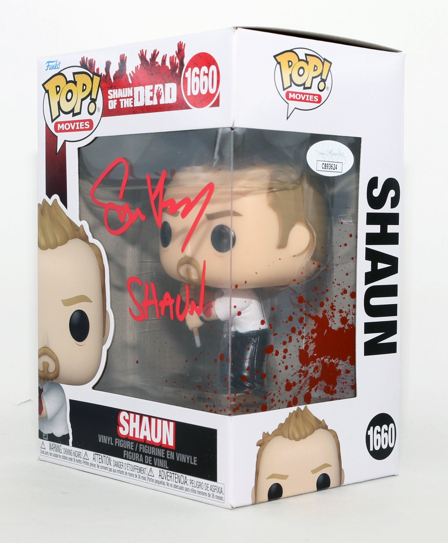 
                  
                    Simon Pegg as Shaun in Shaun of the Dead (JSA) Signed Funko POP! #1660 with Character Name
                  
                